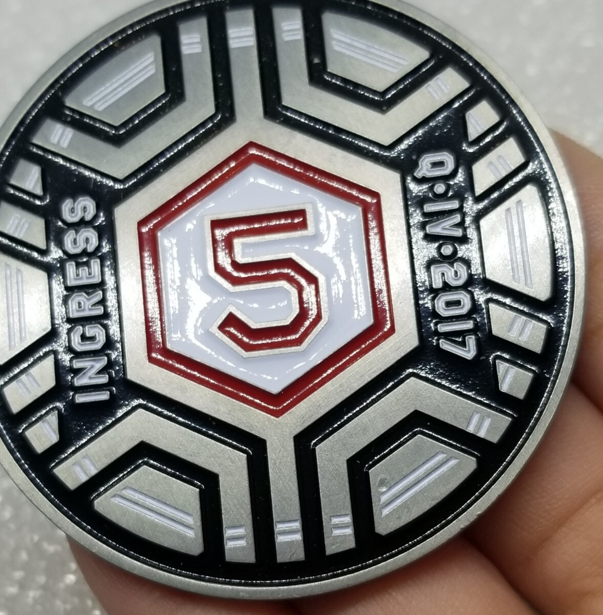 Niantic Labs Ingress 2017 Exo 5 Challenge Coin, Iron On Patch & Pin Lot