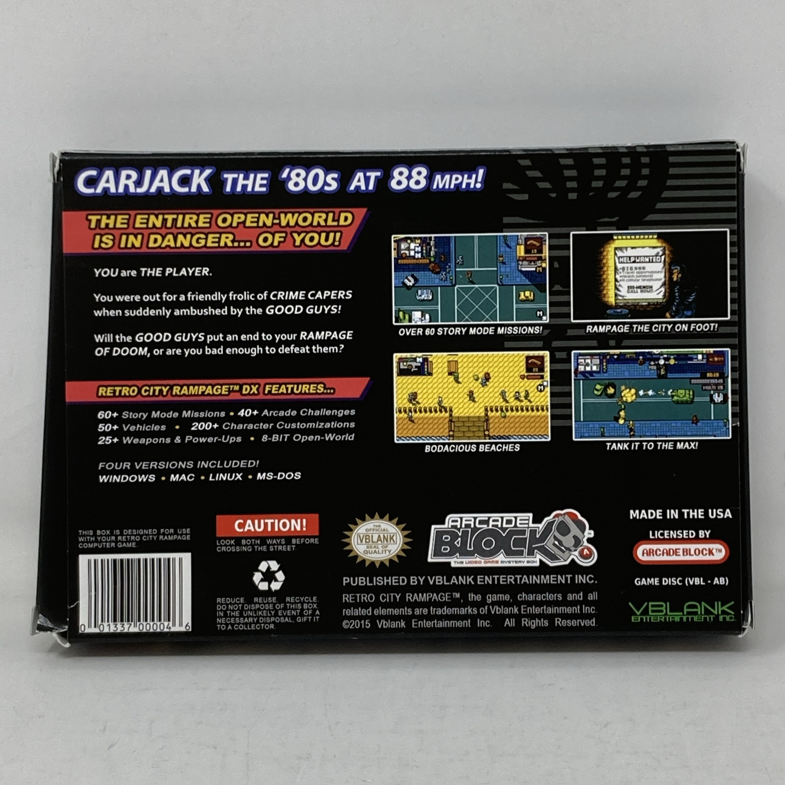 Retro City Rampage DX Arcade Block Exclusive Complete in Box CIB