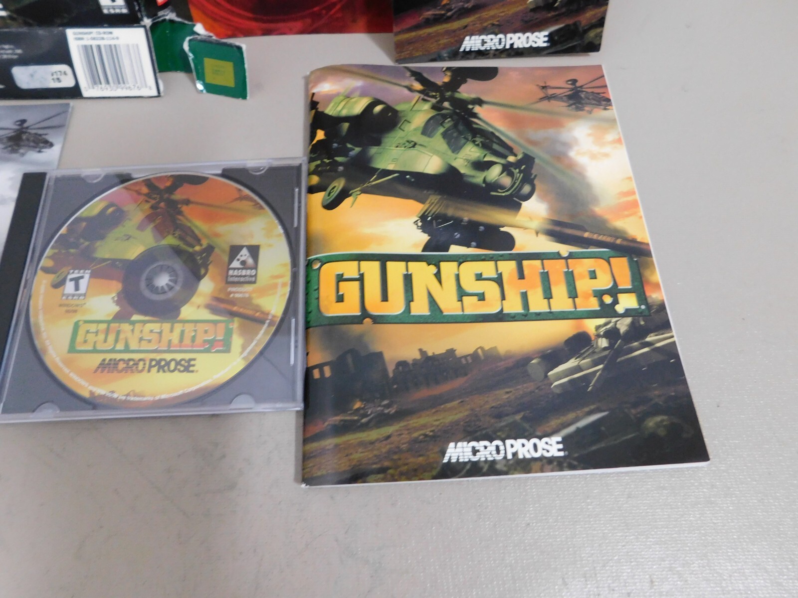 GUNSHIP! PC Big Box Attack Helicopter Simulation Game 2000 Micro Prose Complete