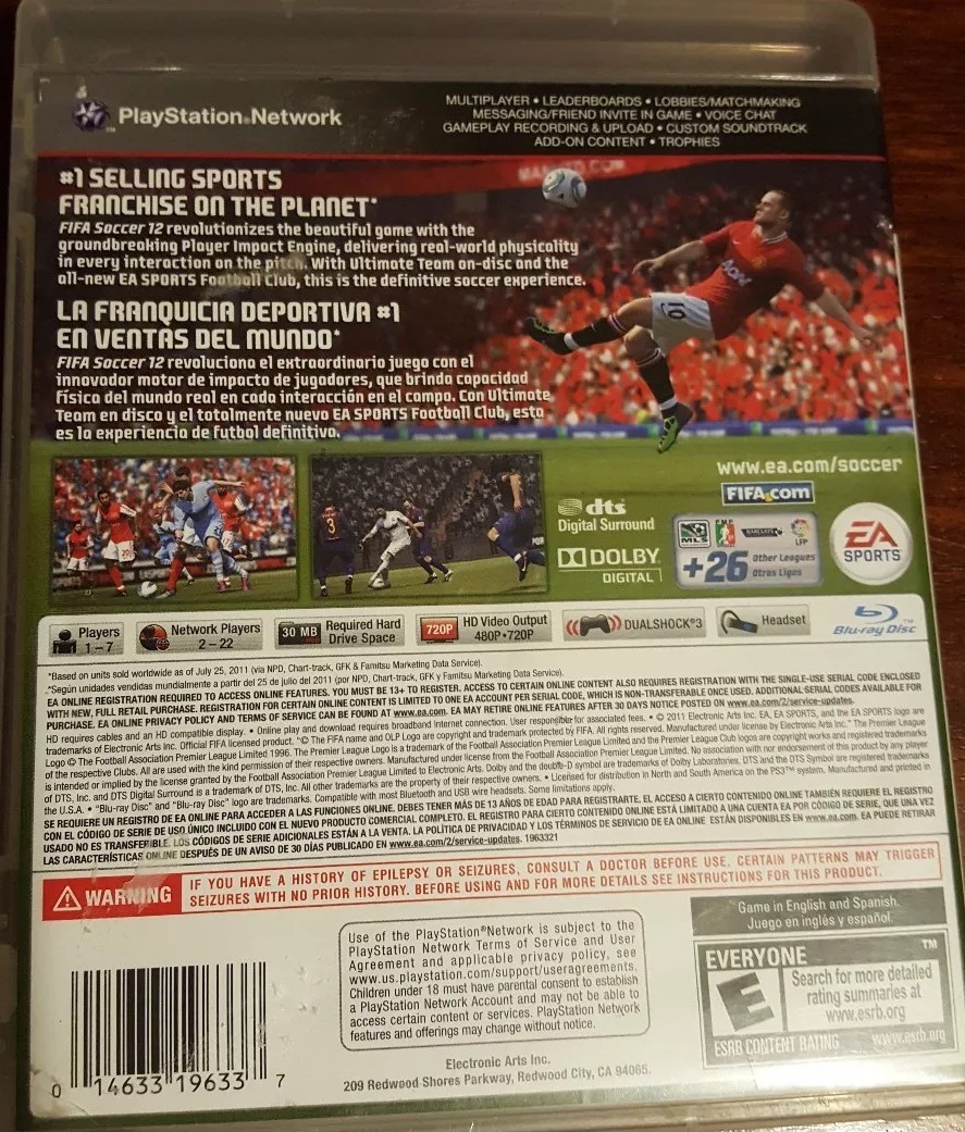 FIFA Soccer 12 (Sony PlayStation 3, 2011)