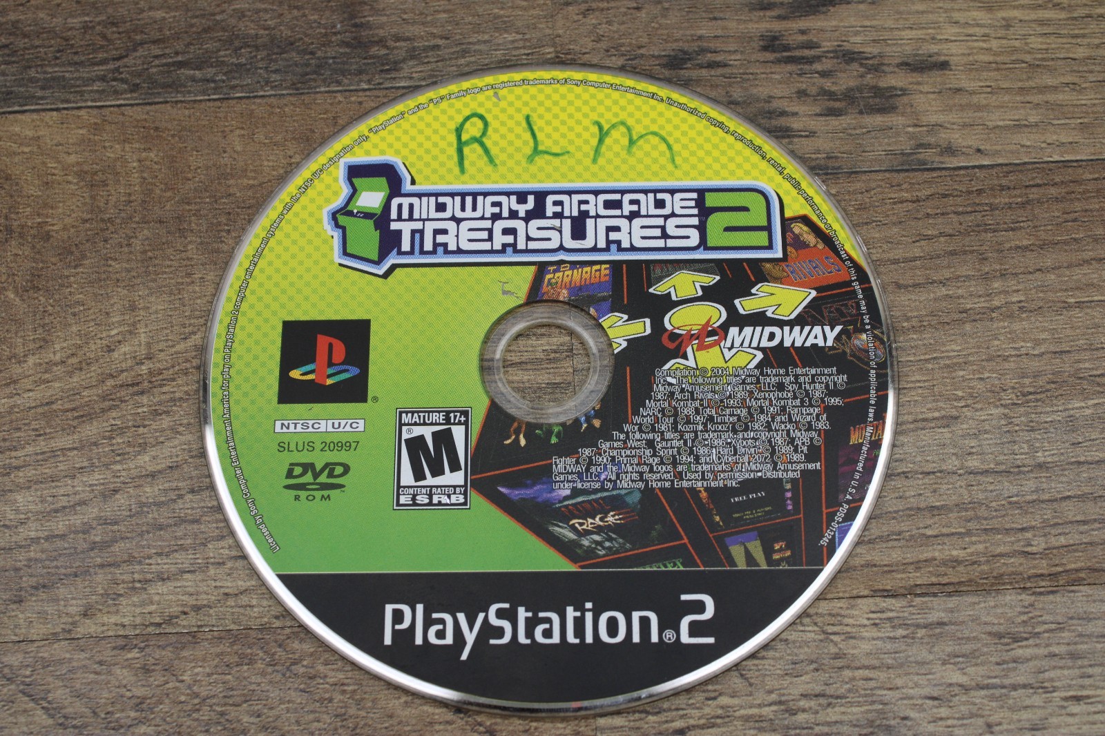 Midway Arcade Treasures 2 (Sony PlayStation 2, 2004) PS2 Compilation Game Disc