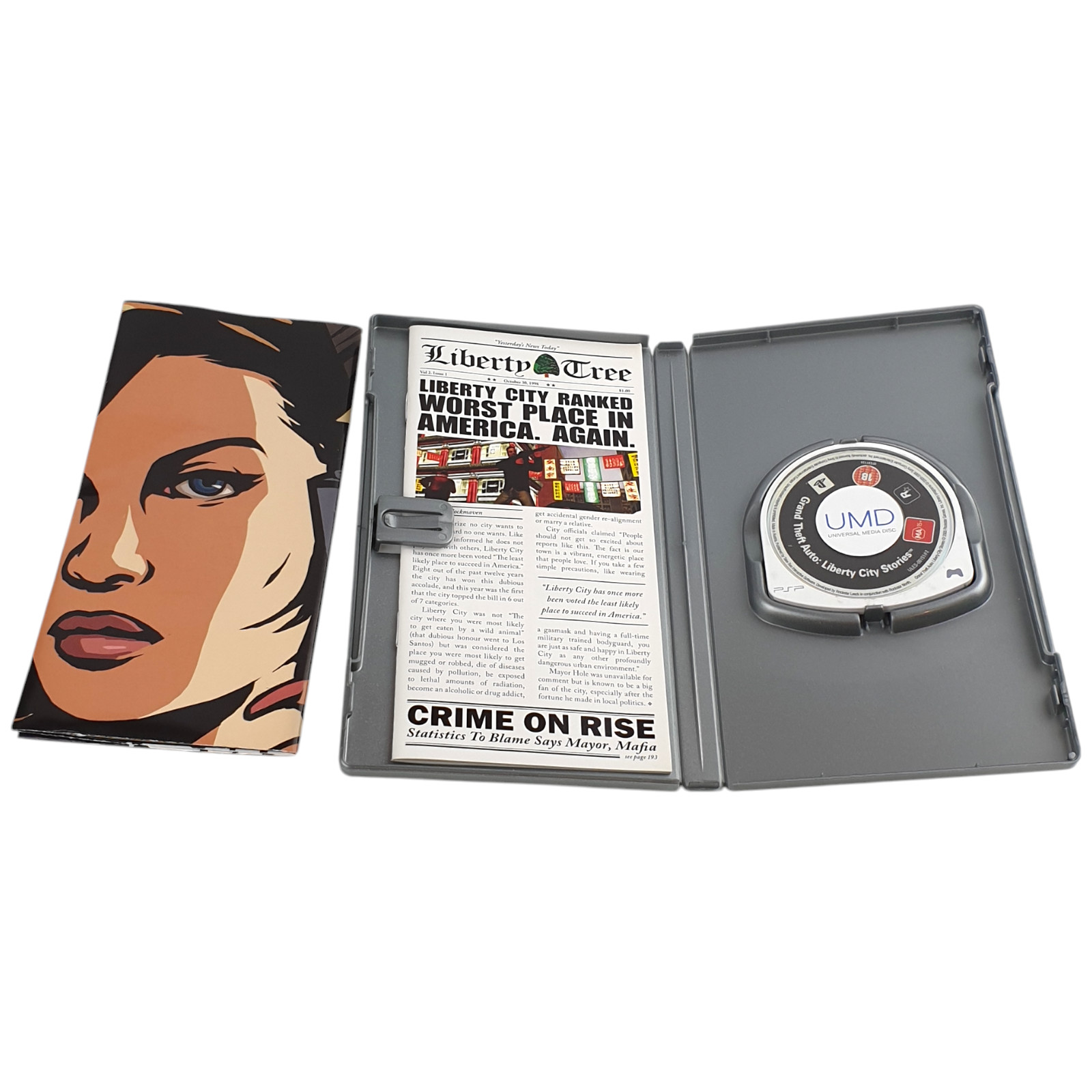 PSP Grand Theft Auto Liberty City Stories Sony MA15 2007 Playstation PAL Manual