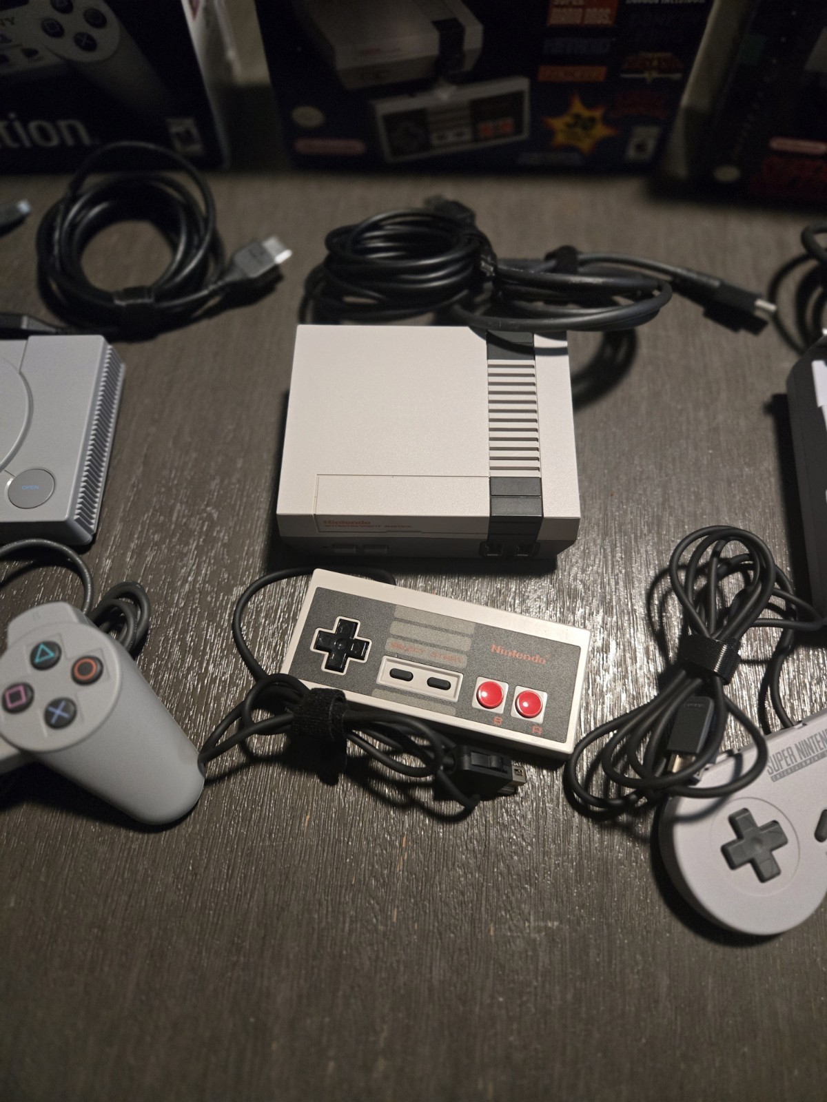 Mini Console Lot. Classic Nintendo NES,SNES, And Playstation