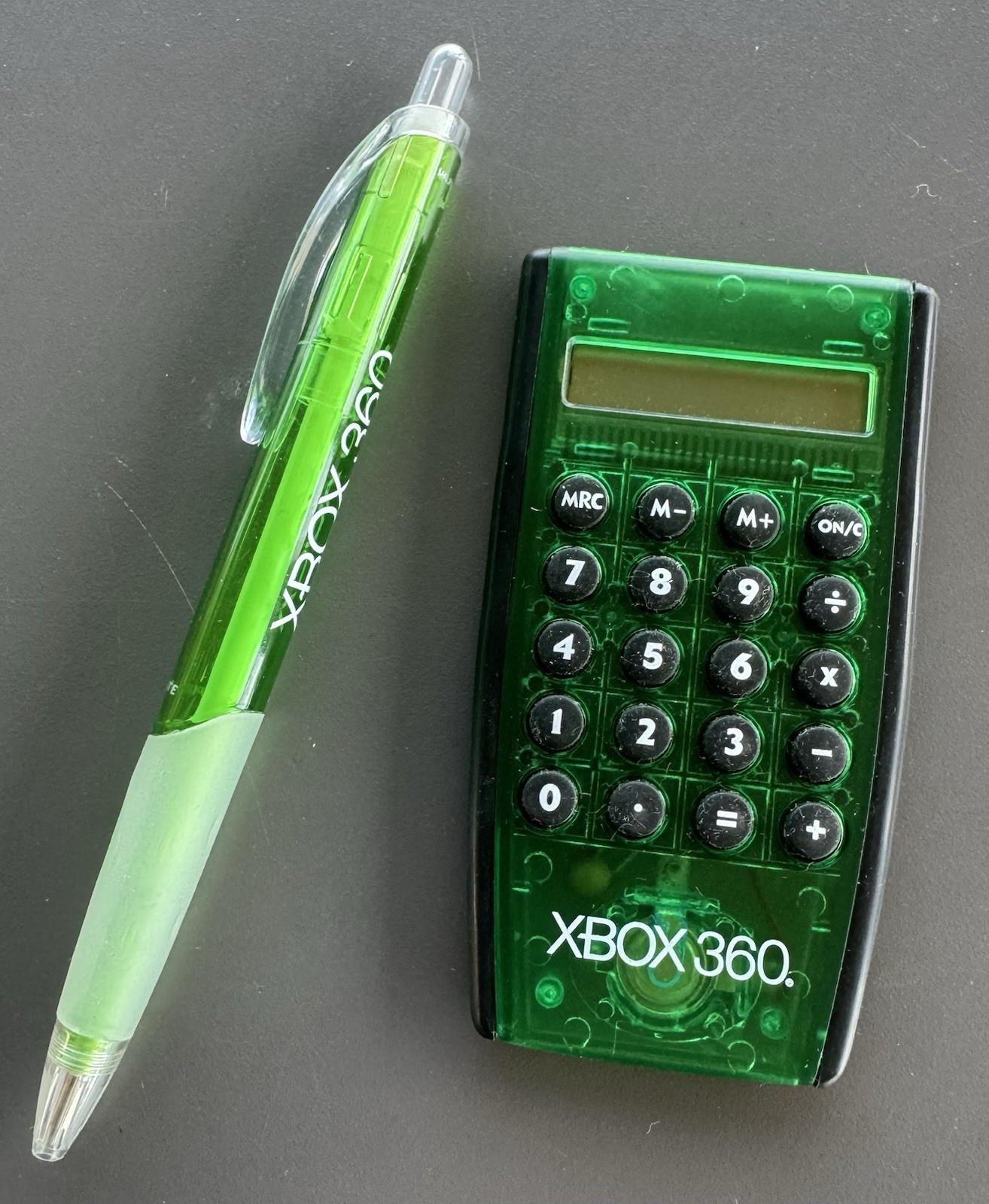 Xbox 360 Clear Green Pen And Calculator Bundle Promotional Items