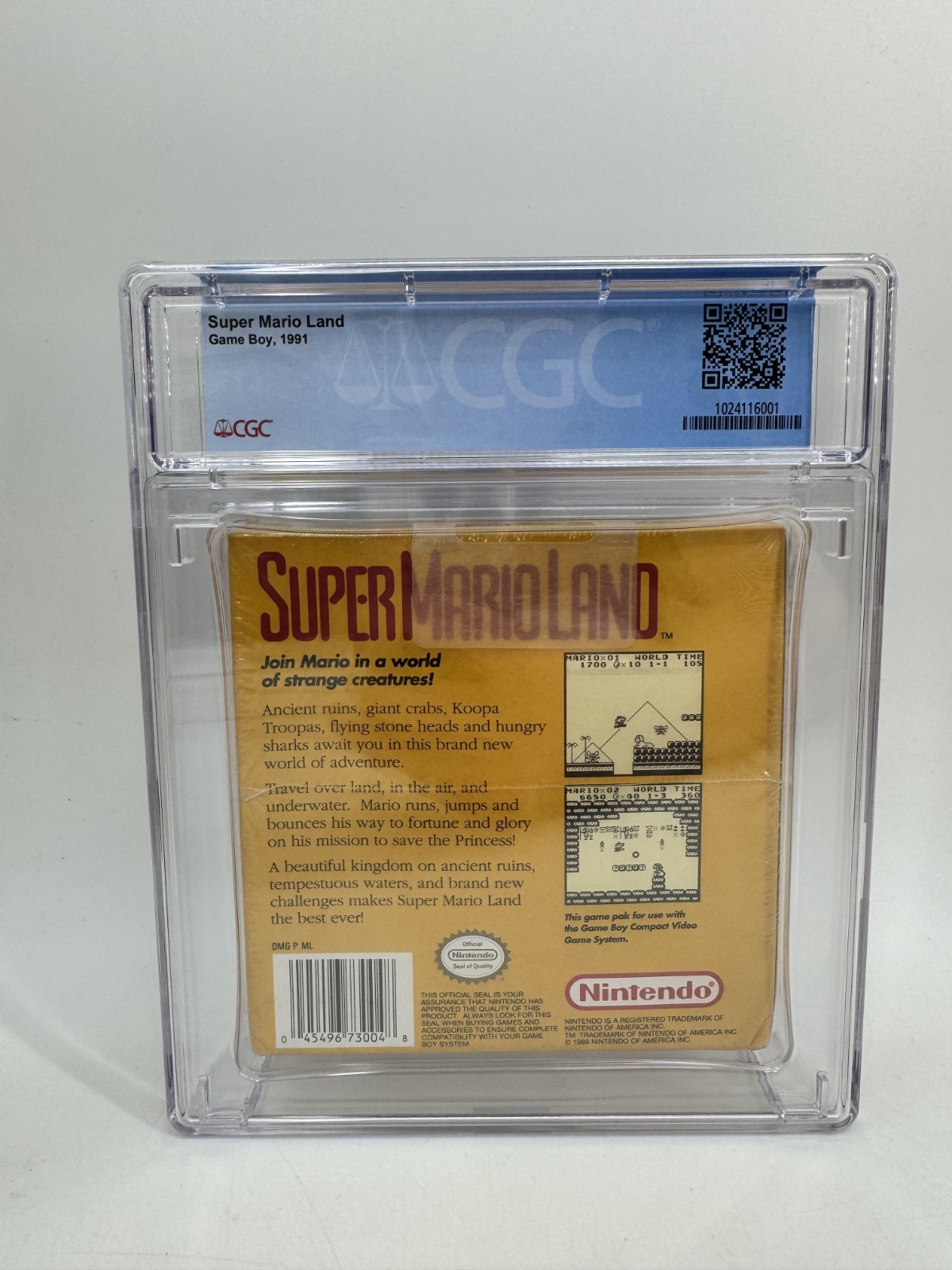 Super Mario Land Gameboy SEALED [ NIB : H-Seam A+ : Oval SoQ : Graded 8.5 CGC ]