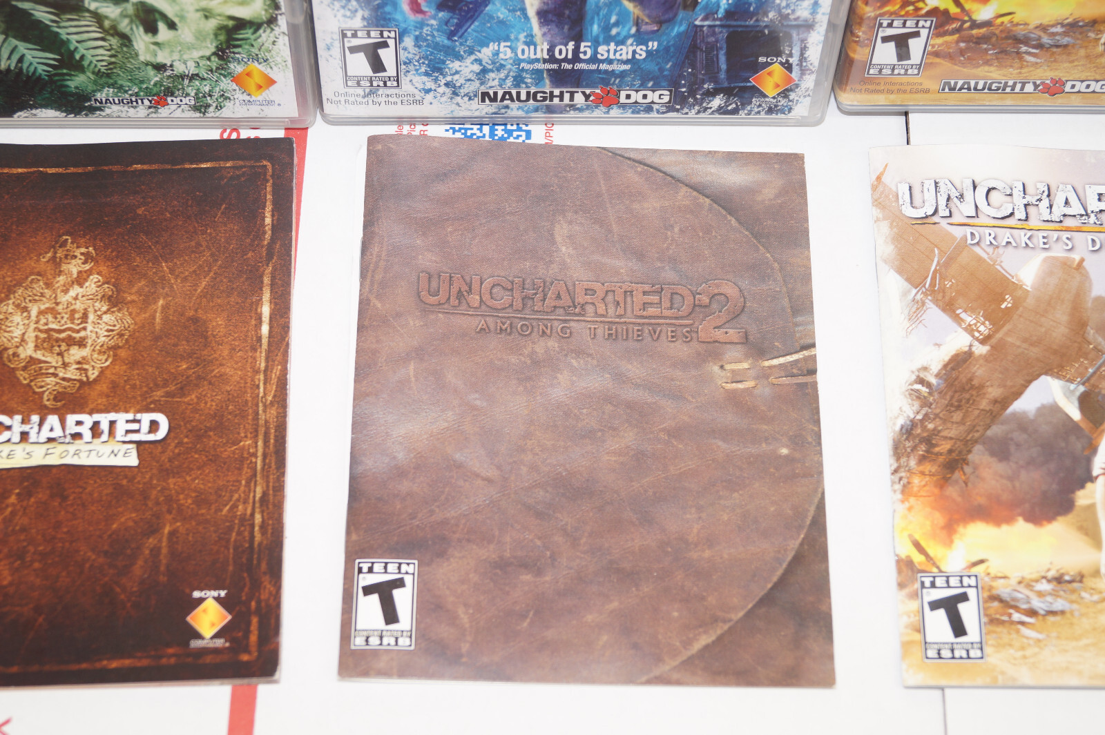 Sony PlayStation 3 PS3 Uncharted 1 2 3 Trilogy Bundle Lot Action Game Complete