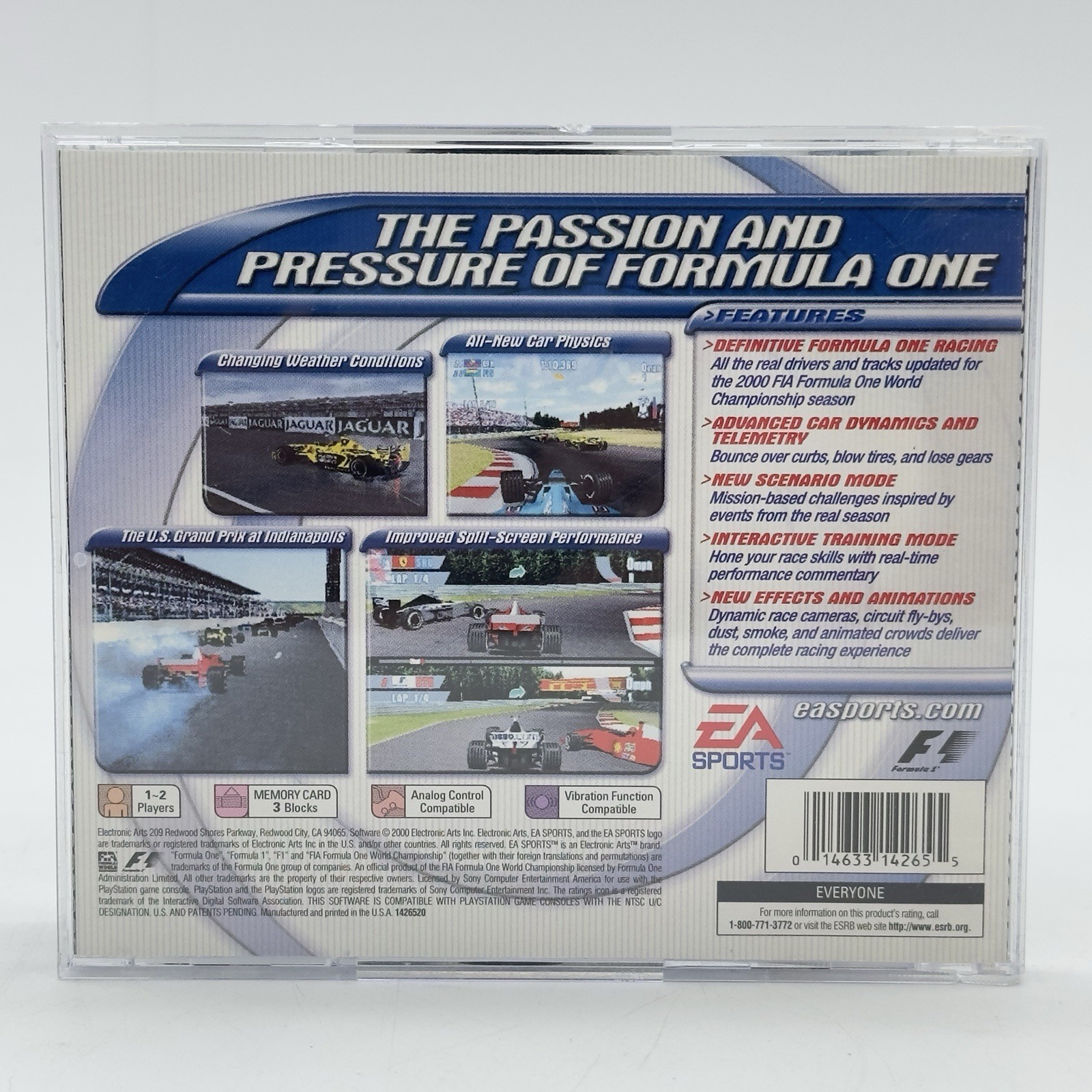F1 Championship Season 2000 PS1 TESTED Complete CIB PlayStation 1 Car Racing