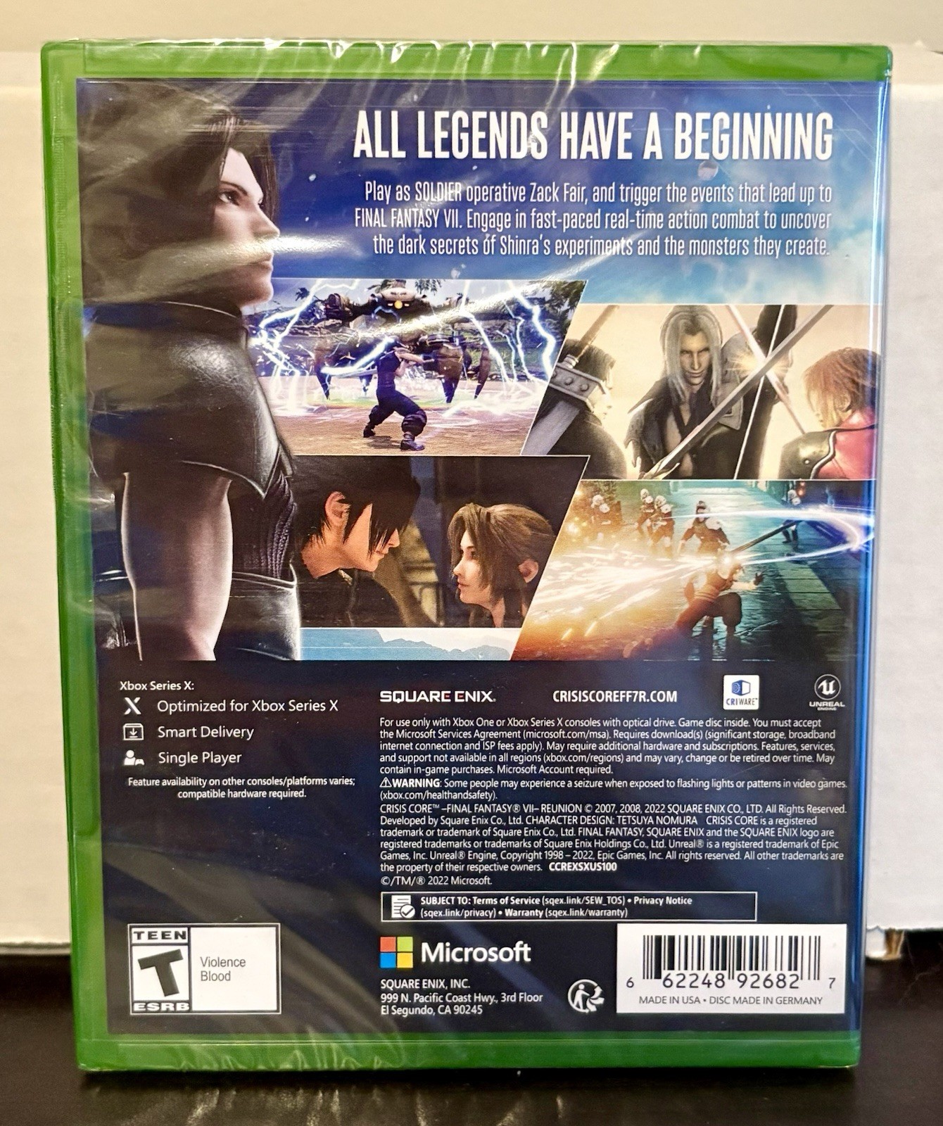 Crisis Core Final Fantasy VII XBox One / Series X New Sealed US Seller Free Ship