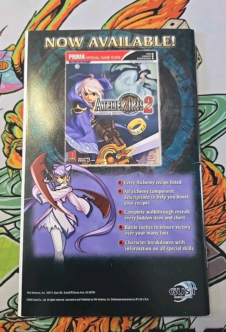 Atelier Iris 2: The Azoth of Destiny (PS2, 2006) CIB W. REG CARD. SEE Photos