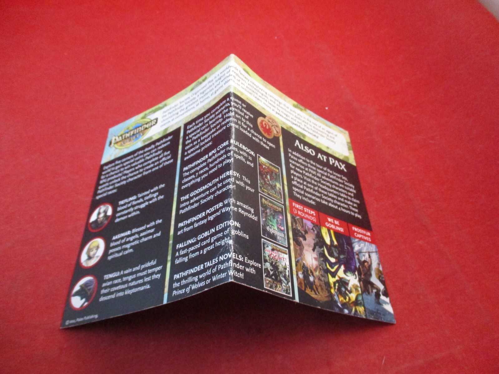 Pathfinder Society PAXPort PaX Promotional Handout Flyer Ad