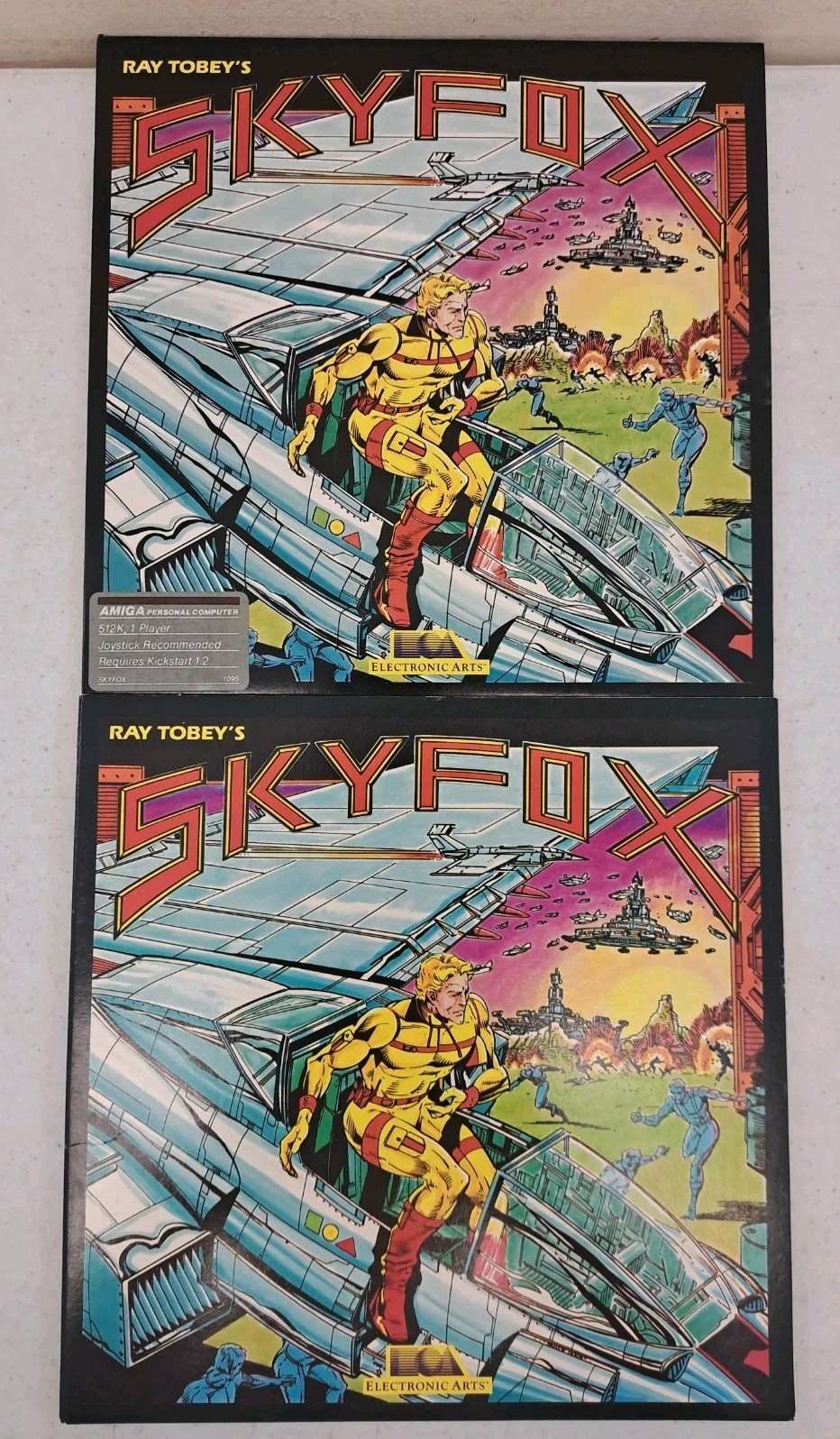 NO DISK-Vintage Skyfox Game Sleeves for Amiga and Commodore Game