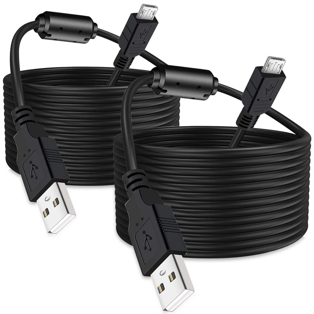 2 Pack 10FT PS4 DualShock 4 Controller Charger Charging Cable with Magnetic Ring