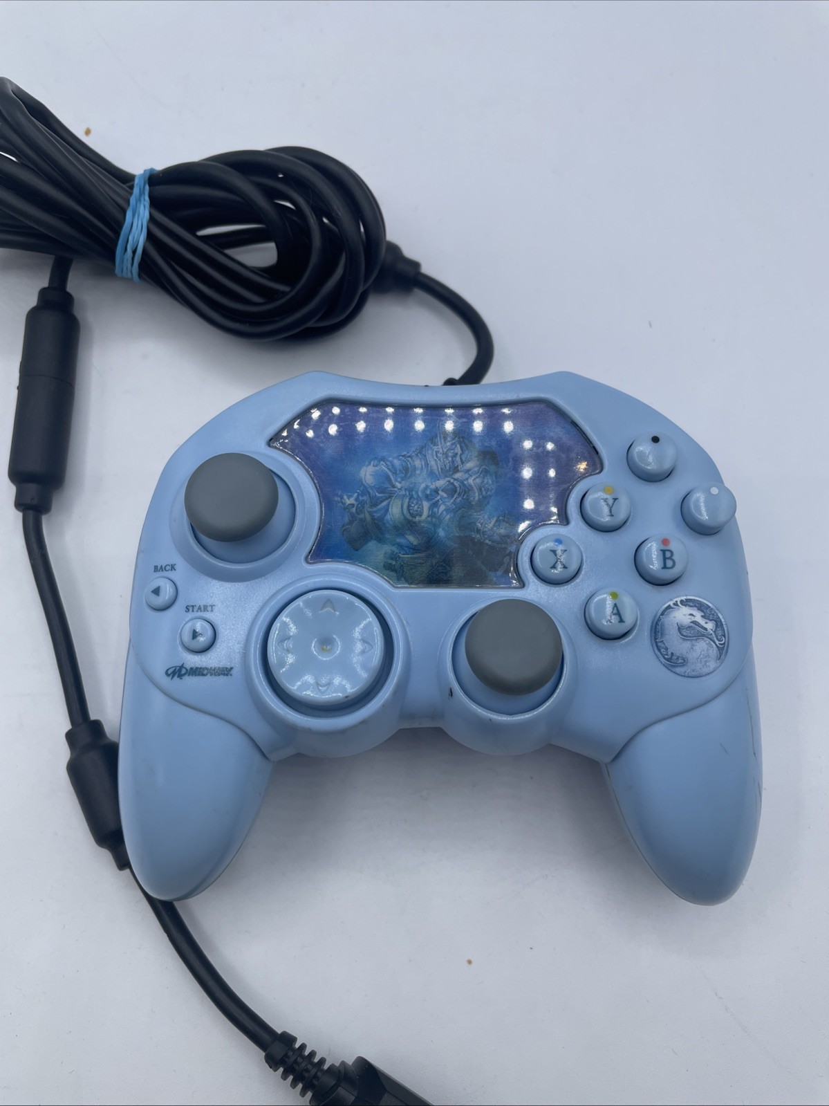 NubyTech Xbox Wired Ergonomic Light Blue Controller 6ft Cable for Microsoft Xbox