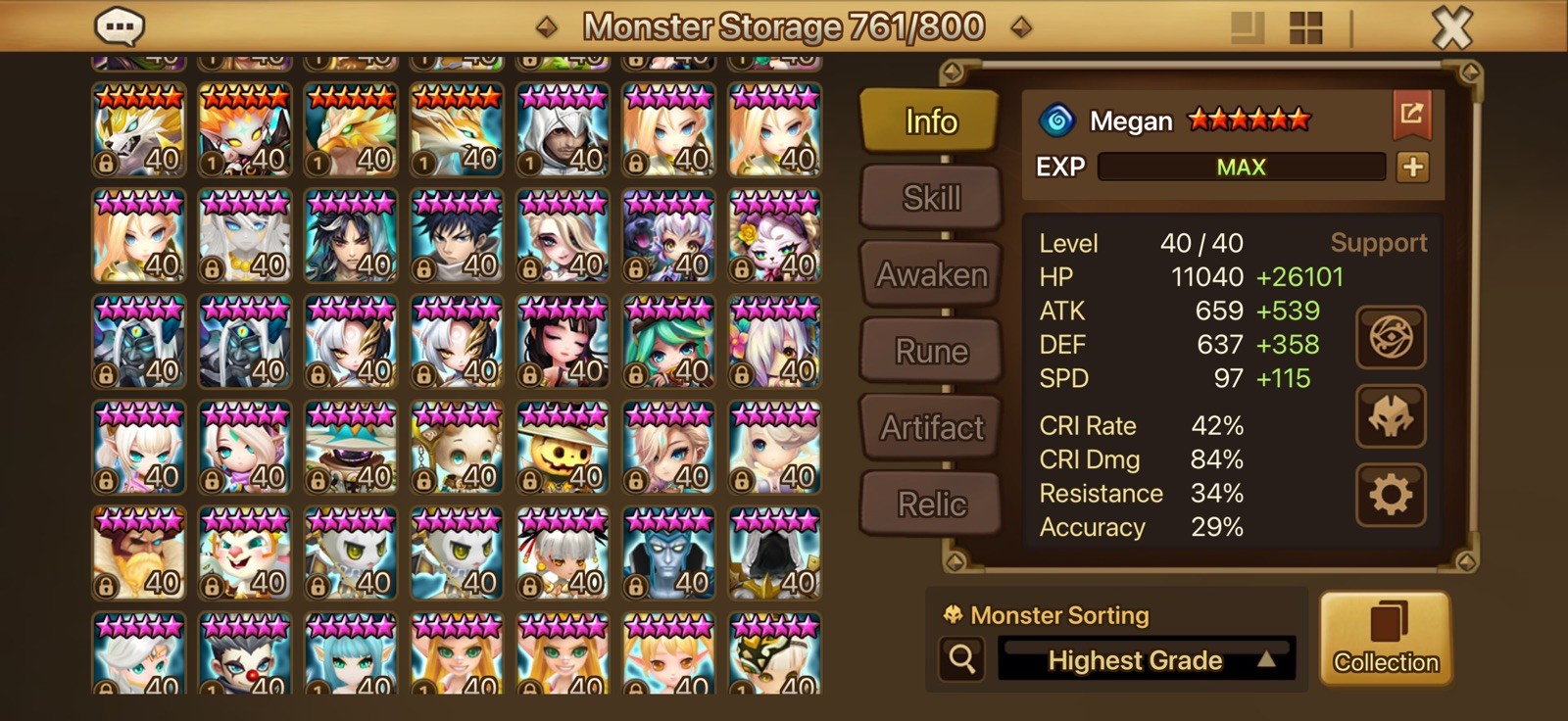 Summoners war end game 9ld5 account 230 swift , 188 vio will 182
