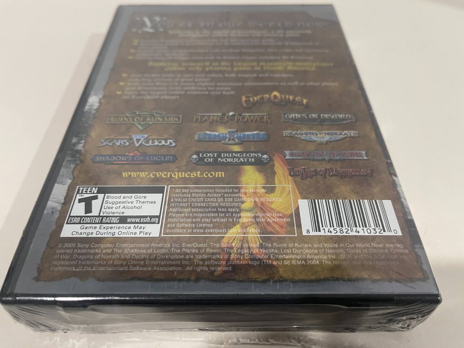 EverQuest: Titanium Edition (PC: Windows, 2006) NTSC RPG SOE Sony New Sealed