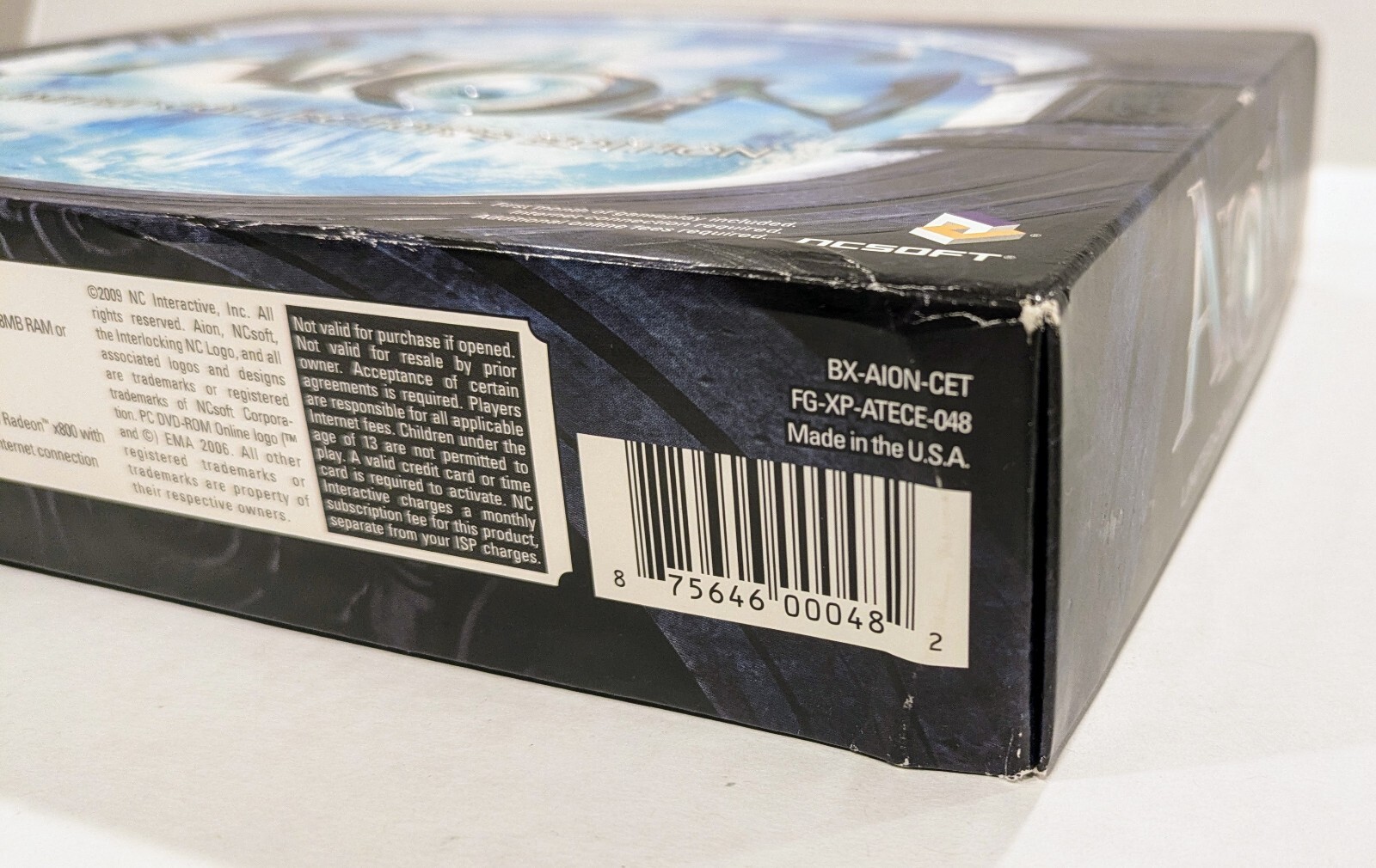 AION Limited Collector’s Edition PC DVD-ROM 2009 + Sealed Figure + 2 Posters VG