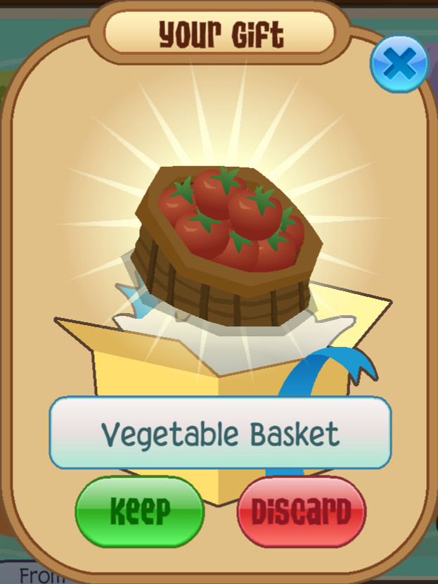 Animal Jam Classic AJC Tomato Vegetable Basket (READ DESCRIPTION)