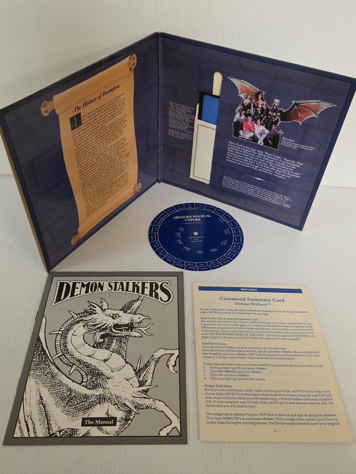 Demon Stalkers (Commodore 64 C64) 5.25 Floppy Disk CIB Complete + Extras