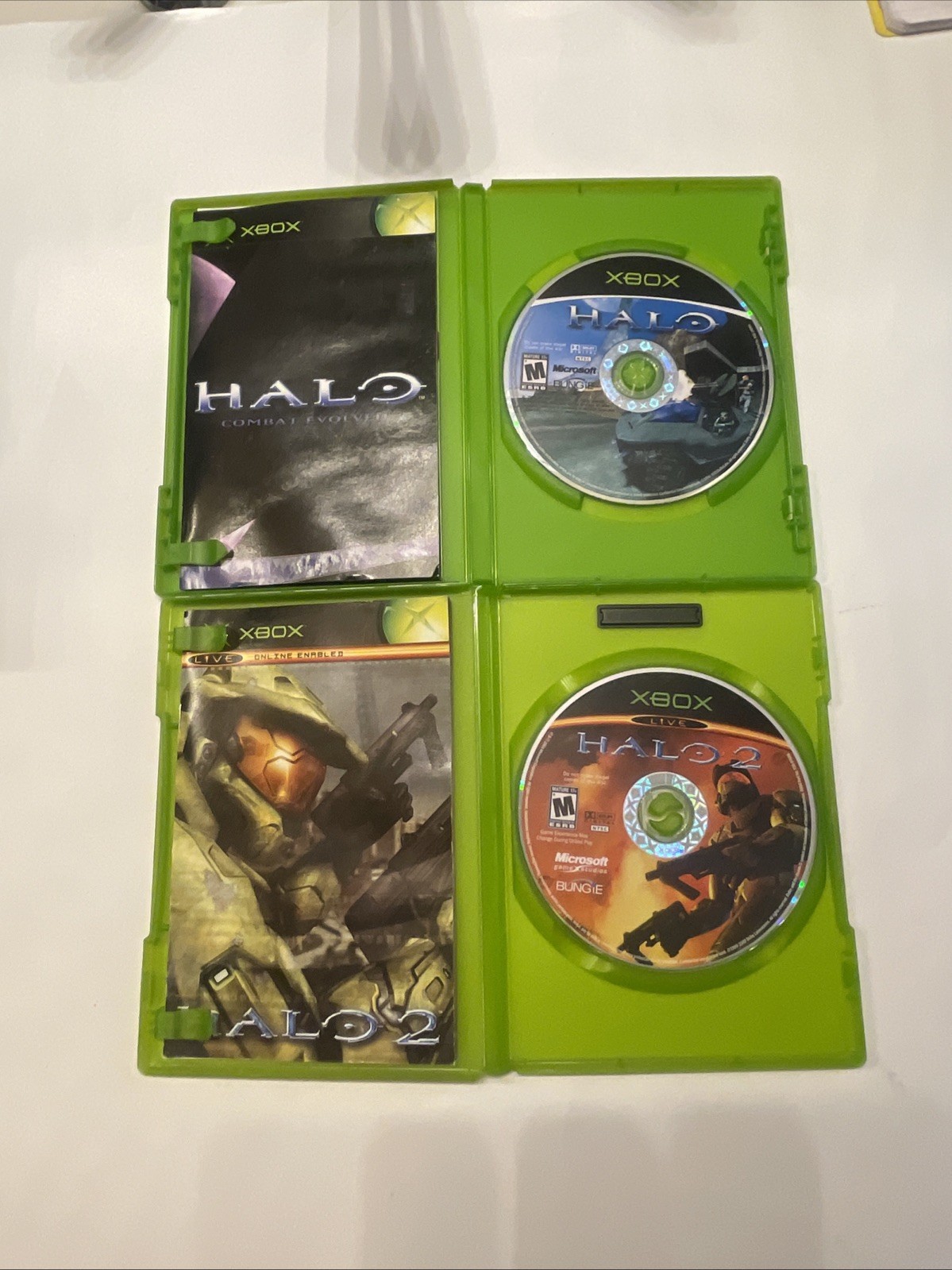 Halo CE Combat Evolved, Halo 2 Xbox Original Fully Tested 100% + Free Shipping!!