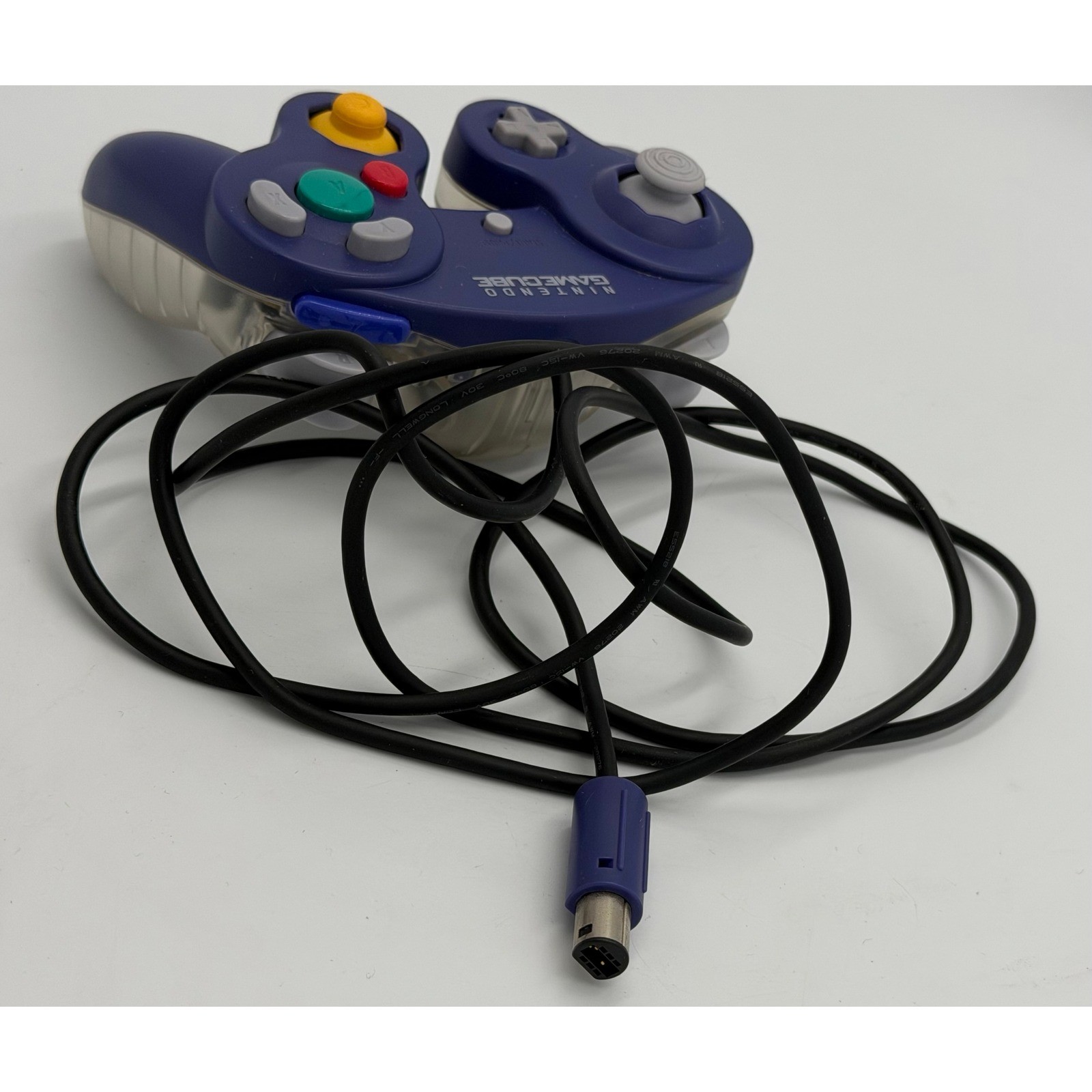 Nintendo GameCube Controller Indigo Clear OEM DOL-003 Purple Translucent Tested