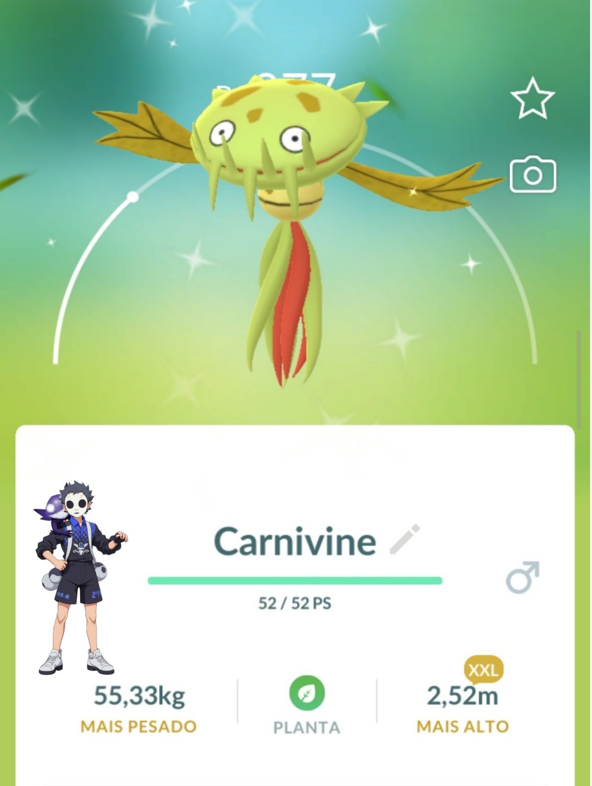 Shiny Carnivine XXL Pokemon Go T- 20k Or 1M Stardust