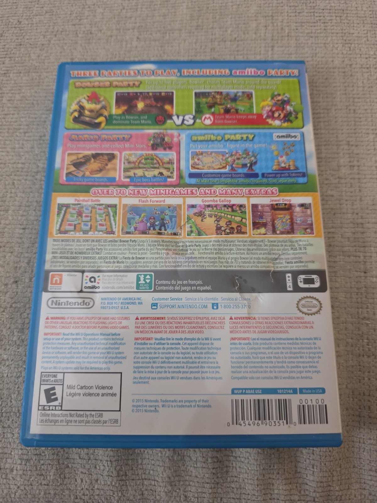 Mario Party 10 (Nintendo Wii U, 2015) COMPLETE Electronic Manual