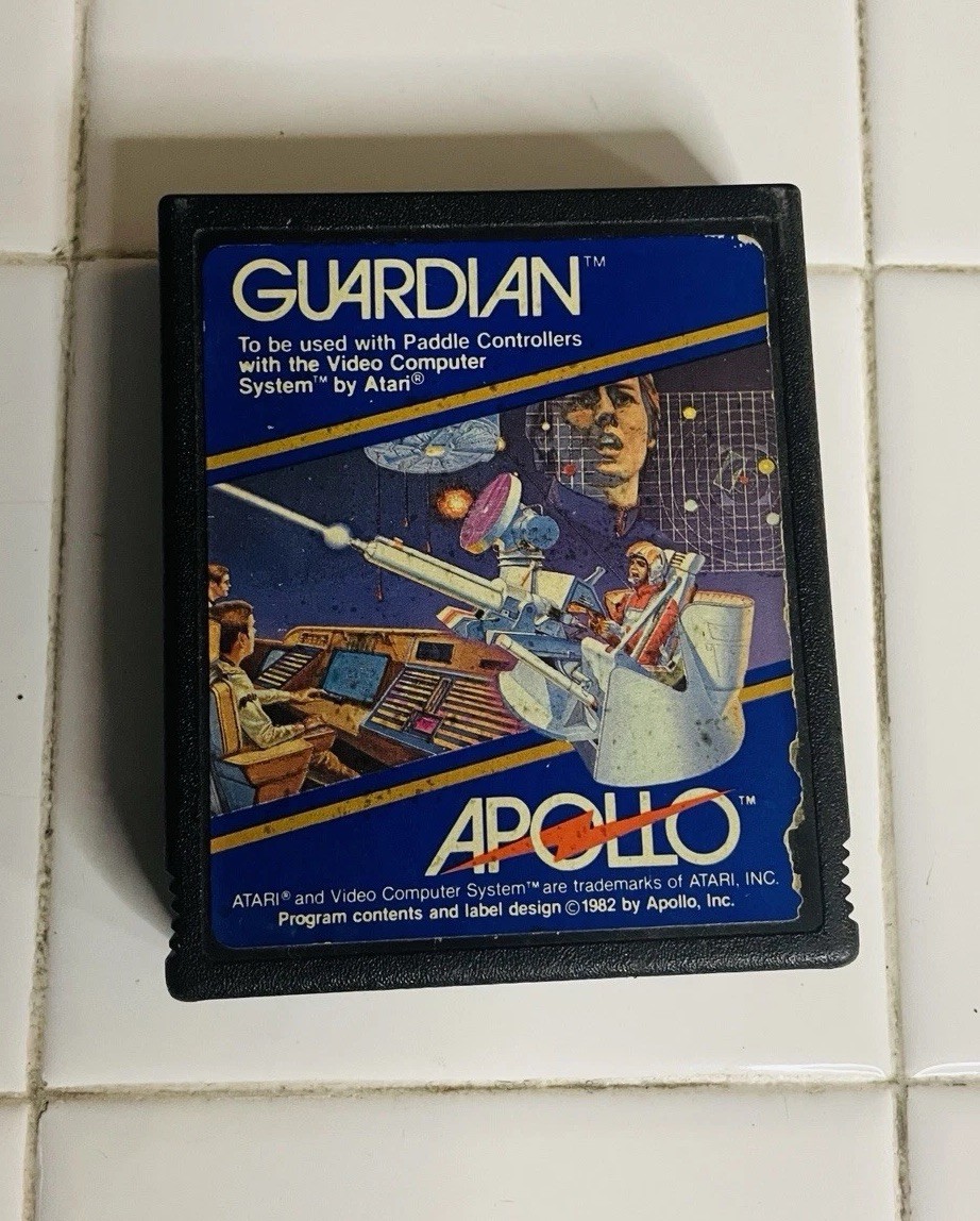 Atari 2600 GUARDIAN Game Cartridge Tested Working Screenshots In Pictures
