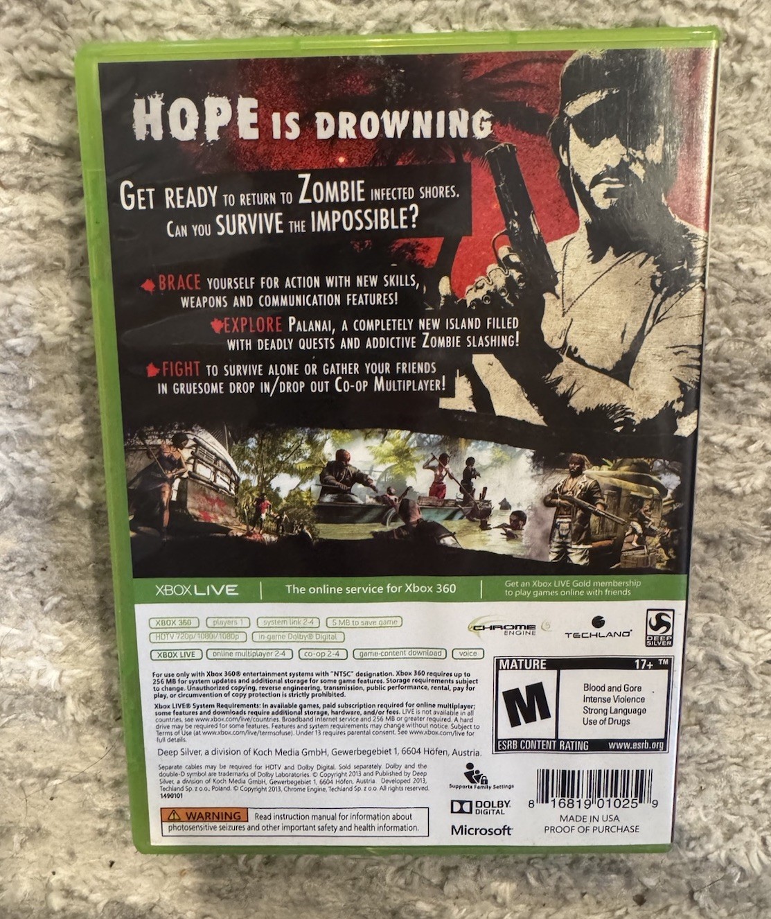 Dead Island Special Edition CIB Xbox 360 W/ Dead Island 2 Official Soundtrack CD