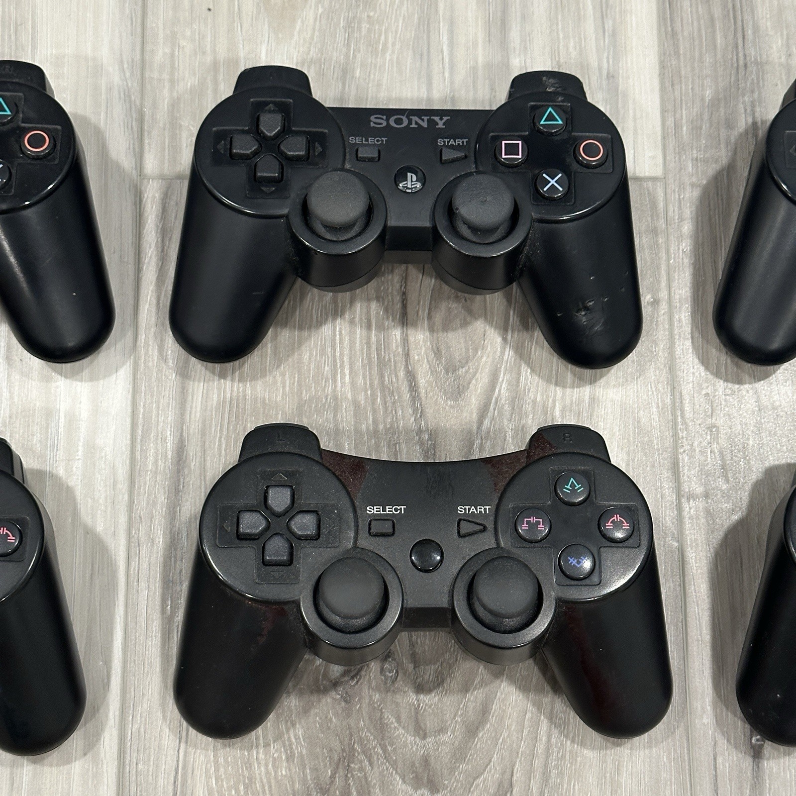 Lot of 6 PS3 Dualshock 3/Third Party Wireless Controller Parts Repair Only