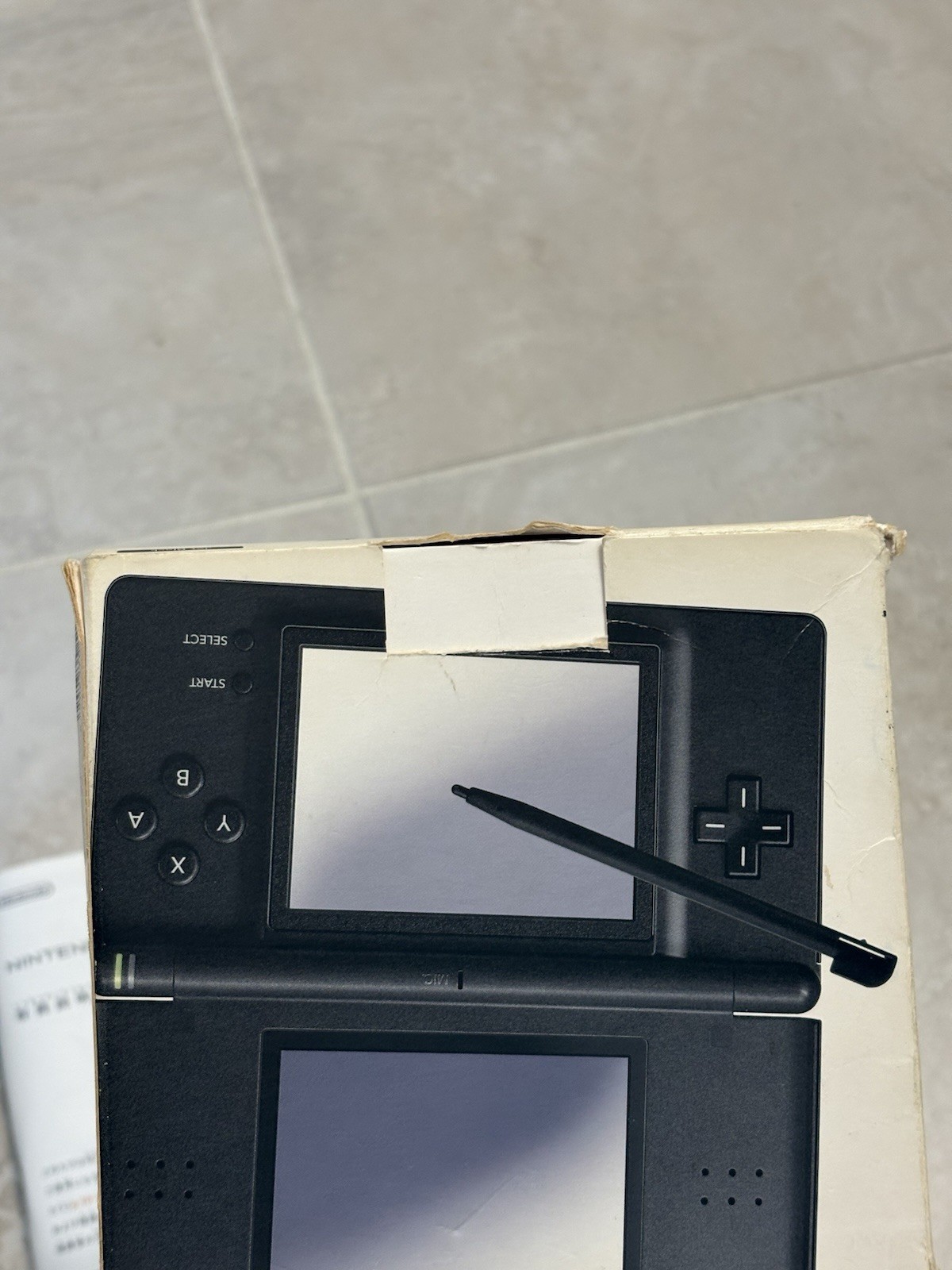 Nintendo DS Lite Onyx Black With Charger And Stylus Complete In Box Near Mint