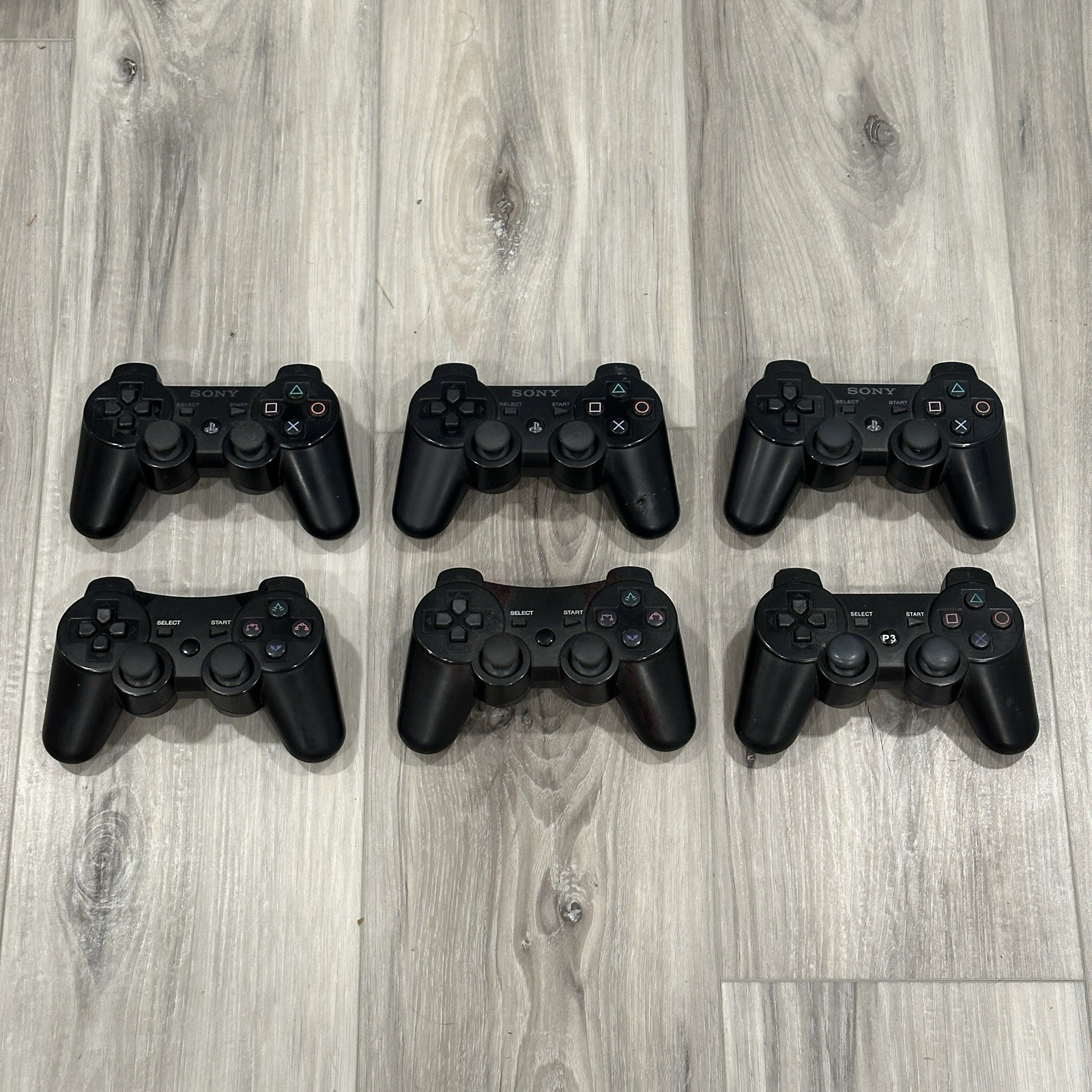 Lot of 6 PS3 Dualshock 3/Third Party Wireless Controller Parts Repair Only