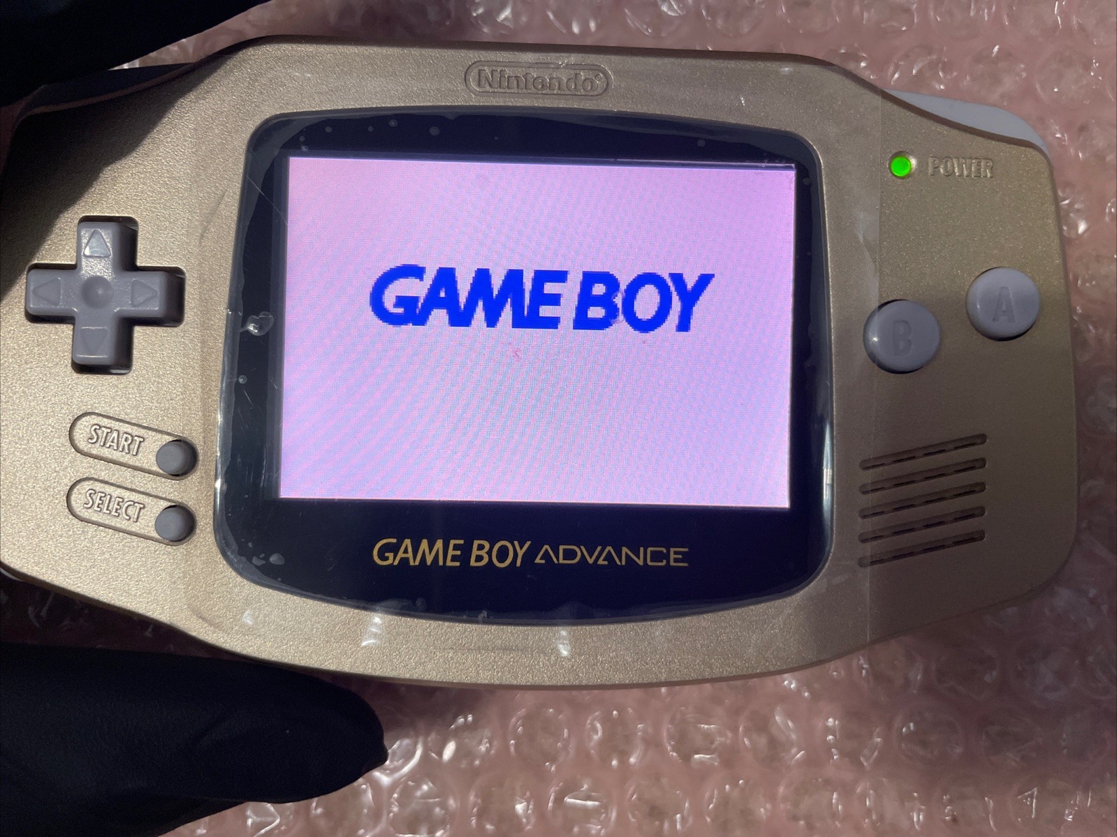 Nintendo Game Boy Advance GBA iPS V3 Backlight Backlit LCD Console Gold