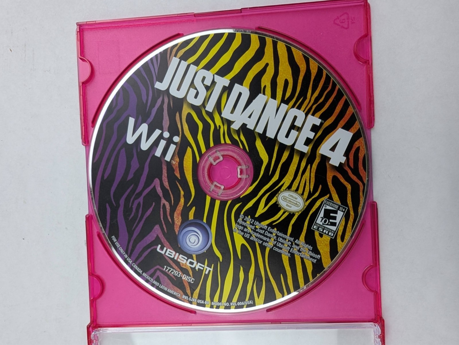 Just Dance 4 (Nintendo Wii Video Game) Disc only