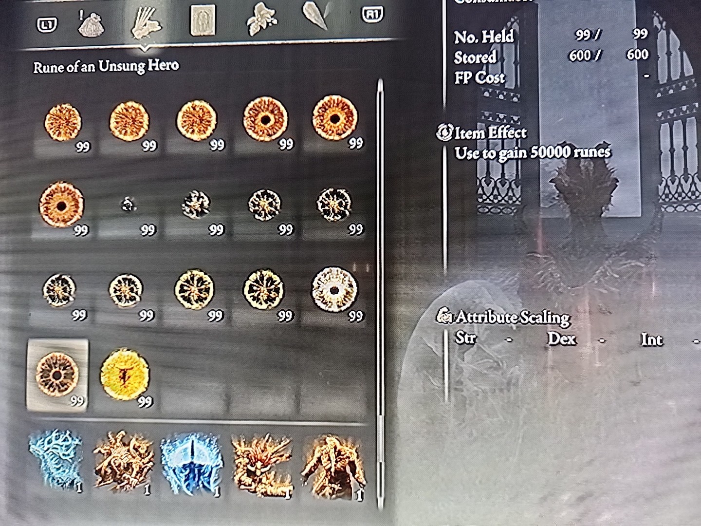 In Game Items ER From Fromsoftware