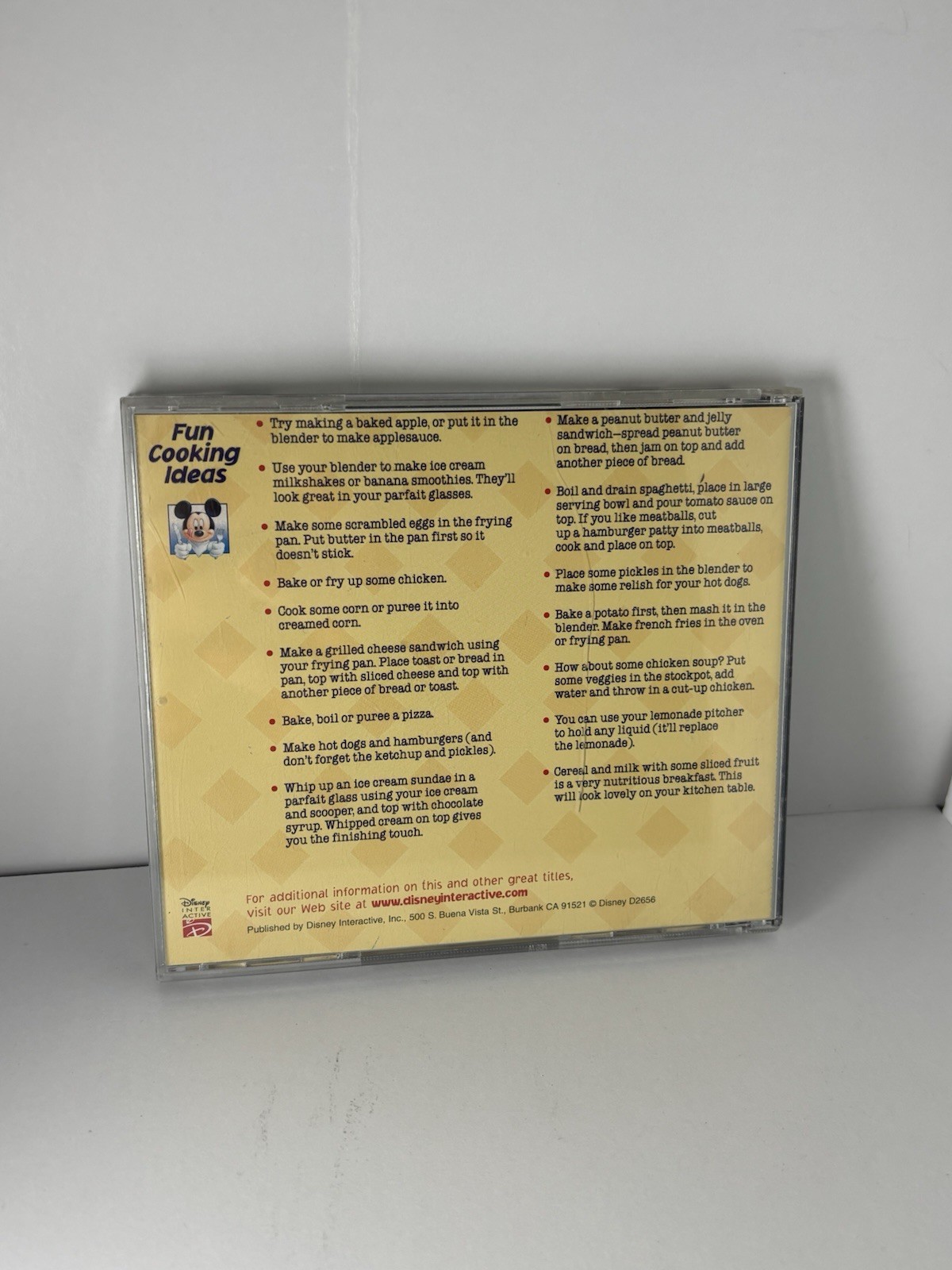 My Disney Kitchen Jewel Case (Windows/Mac, 1999)