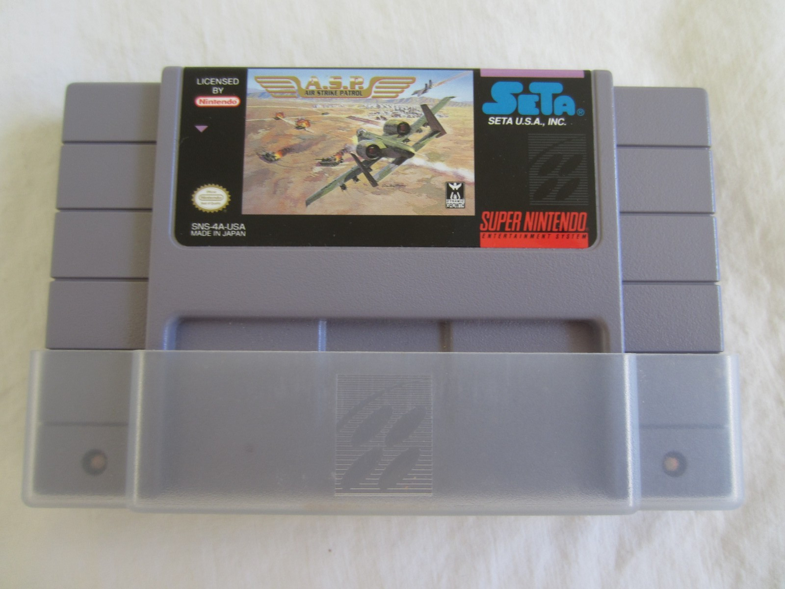 A.S.P. Air Strike Patrol (SNES) Super Nintendo CIB Complete Box 1995 SETA RARE
