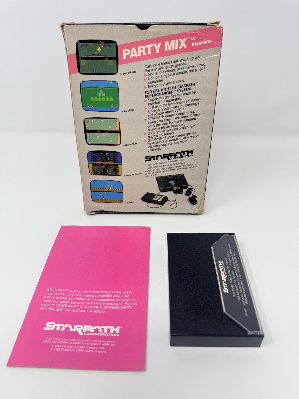 Party Mix Atari 2600 Starpath Supercharger Complete CIB Tested