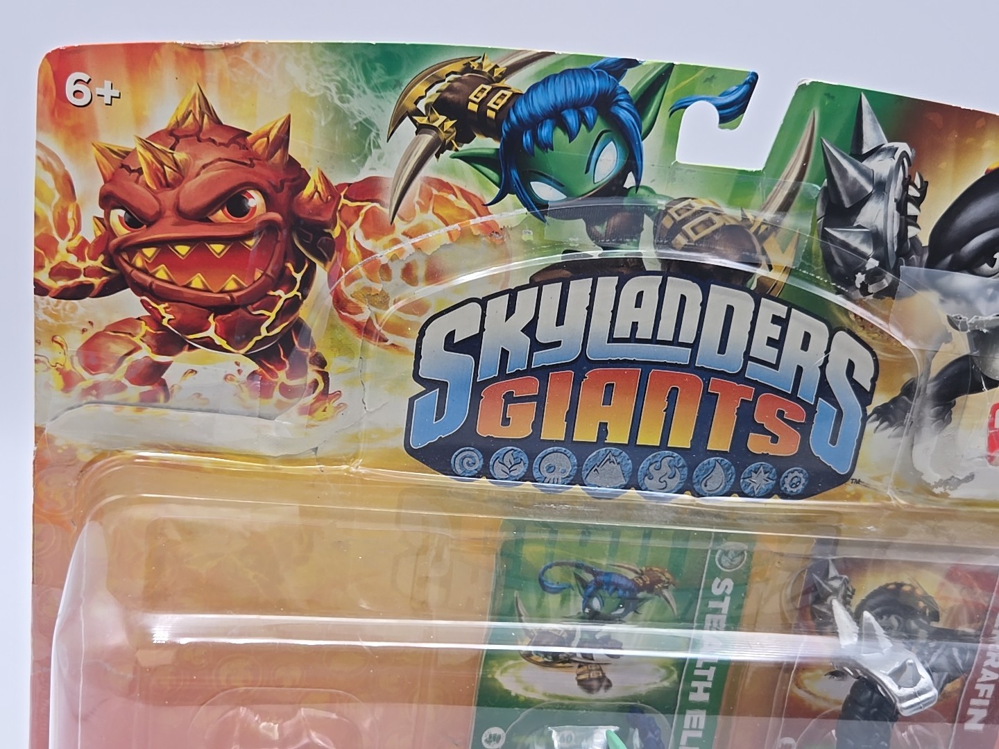 Skylanders Giants 3-Pack Stealth Elf, Terrafin Figures & Cards – Missing Eruptor