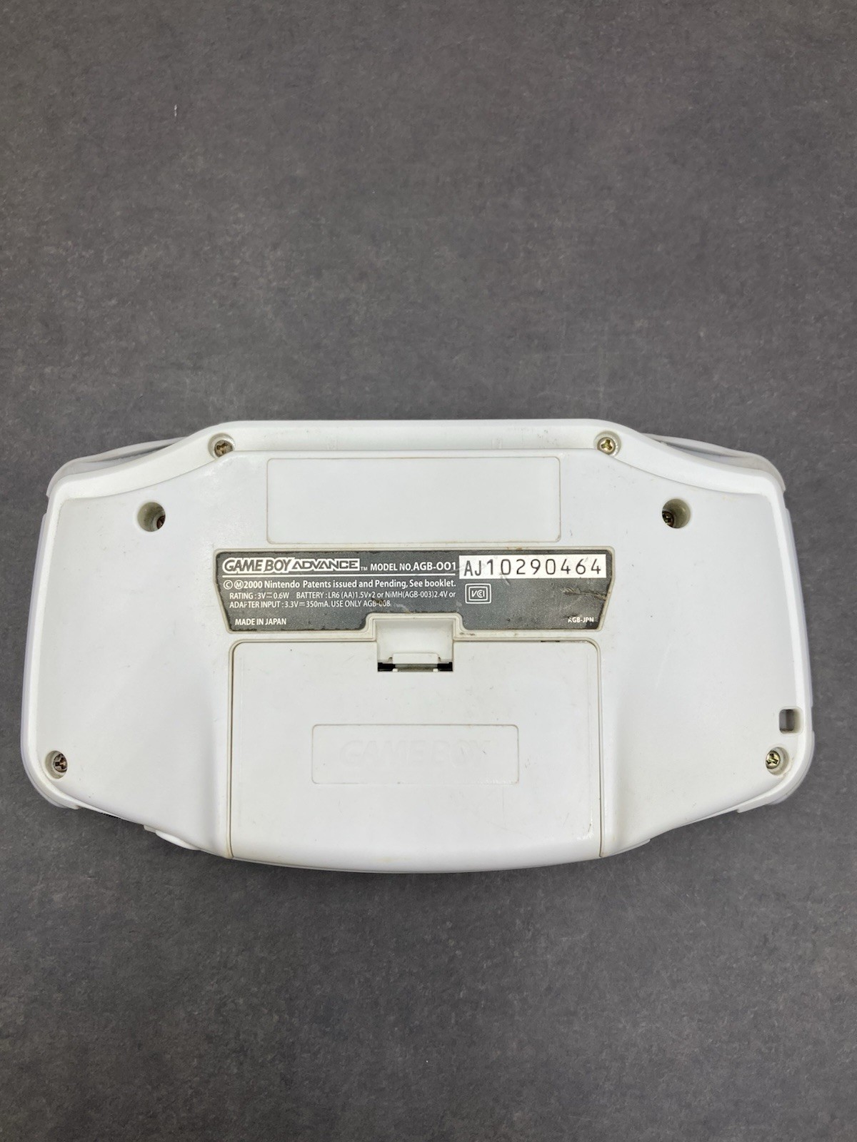 Nintendo Game Boy Advance AGB-001 Console White tested 0707-405
