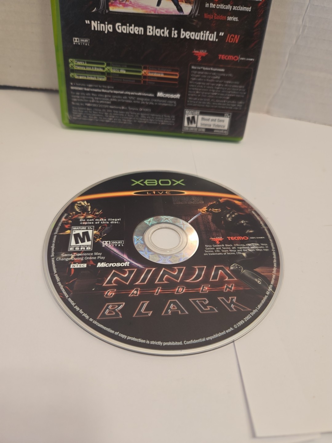 Ninja Gaiden Black for Xbox Original – “Only On Xbox” Game