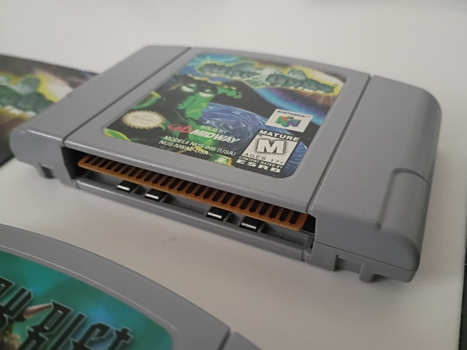 Dark Rift & War Gods N64 Nintendo 64, 1996 Authentic Game Cartridge & Manual Lot