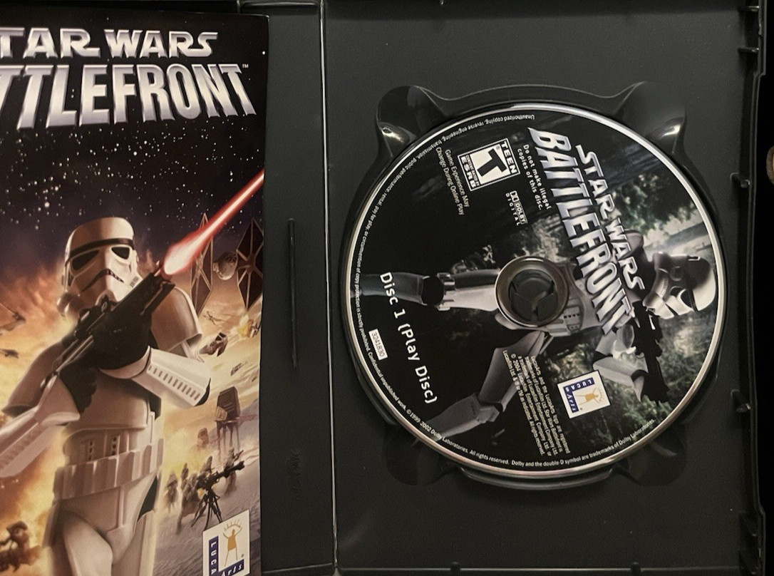 Star Wars Battlefront (PC, 2004) Clamshell Case • 3‑Disc Set + Manual LucasArts