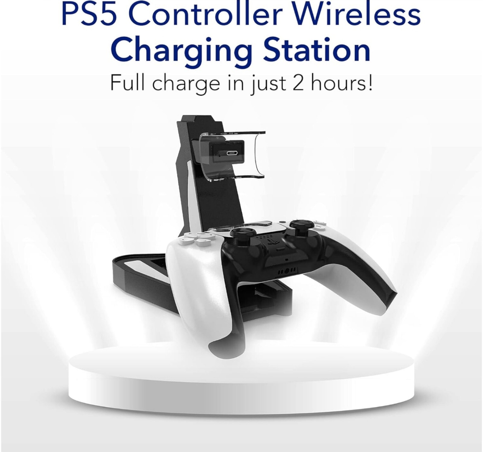 PS5 Controller Charger, Dual Fast Charging Station for PlayStation5 DualSense
