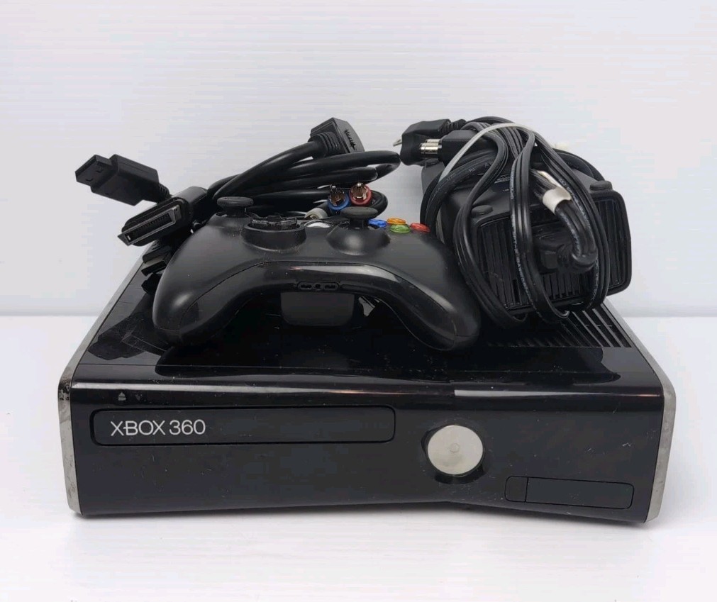 Microsoft Xbox 360 S 250GB Glossy Black Console Tested See Description