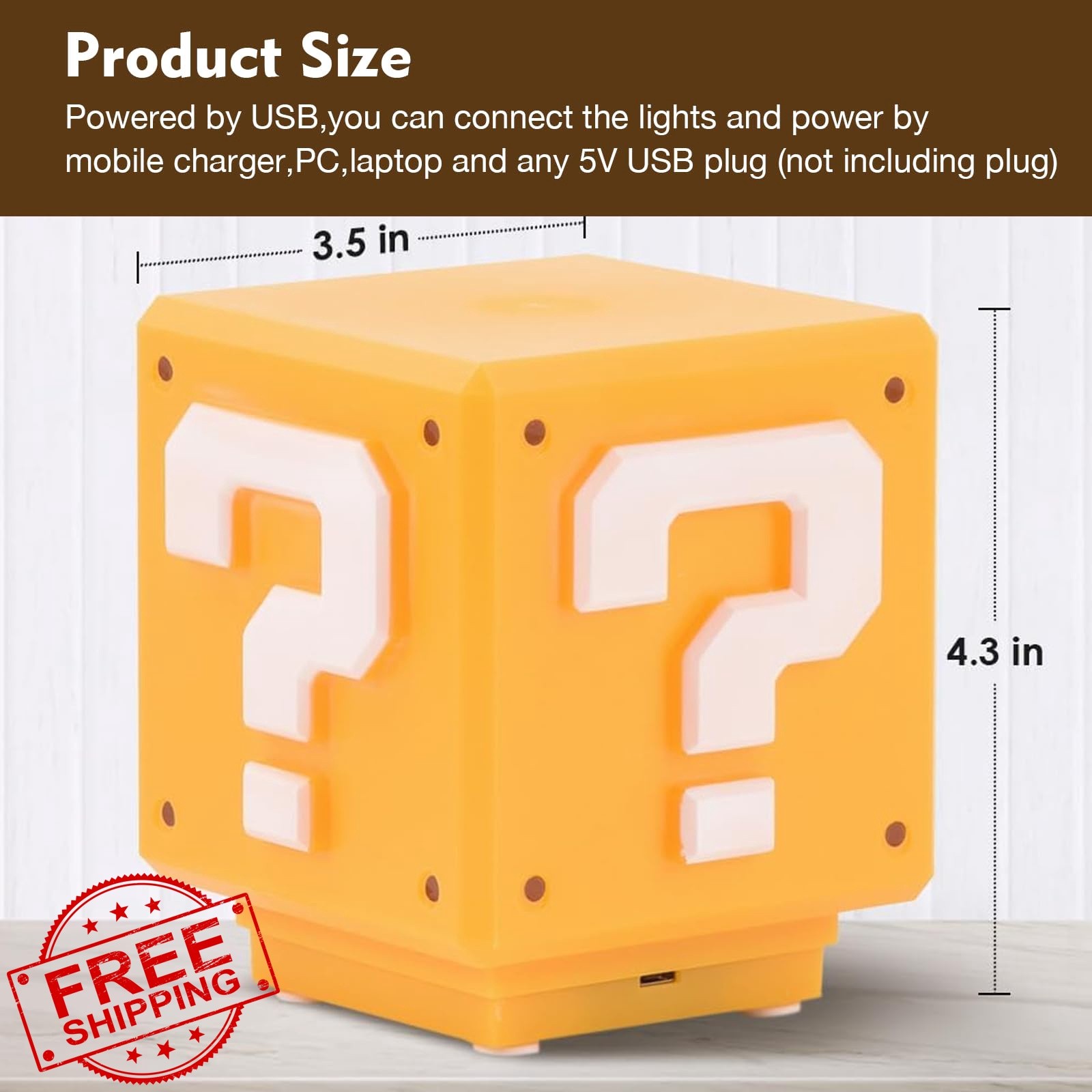 TLAOTNIY Super Bros Question Block Light 1 Pack