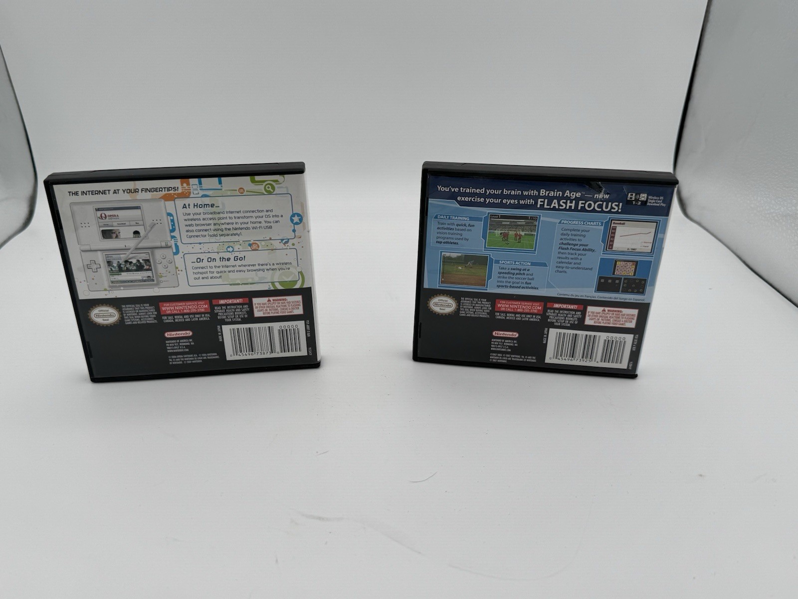Nintendo DS Browser & Flash Focus Vision Training Lot Complete w/ Manuals Tested