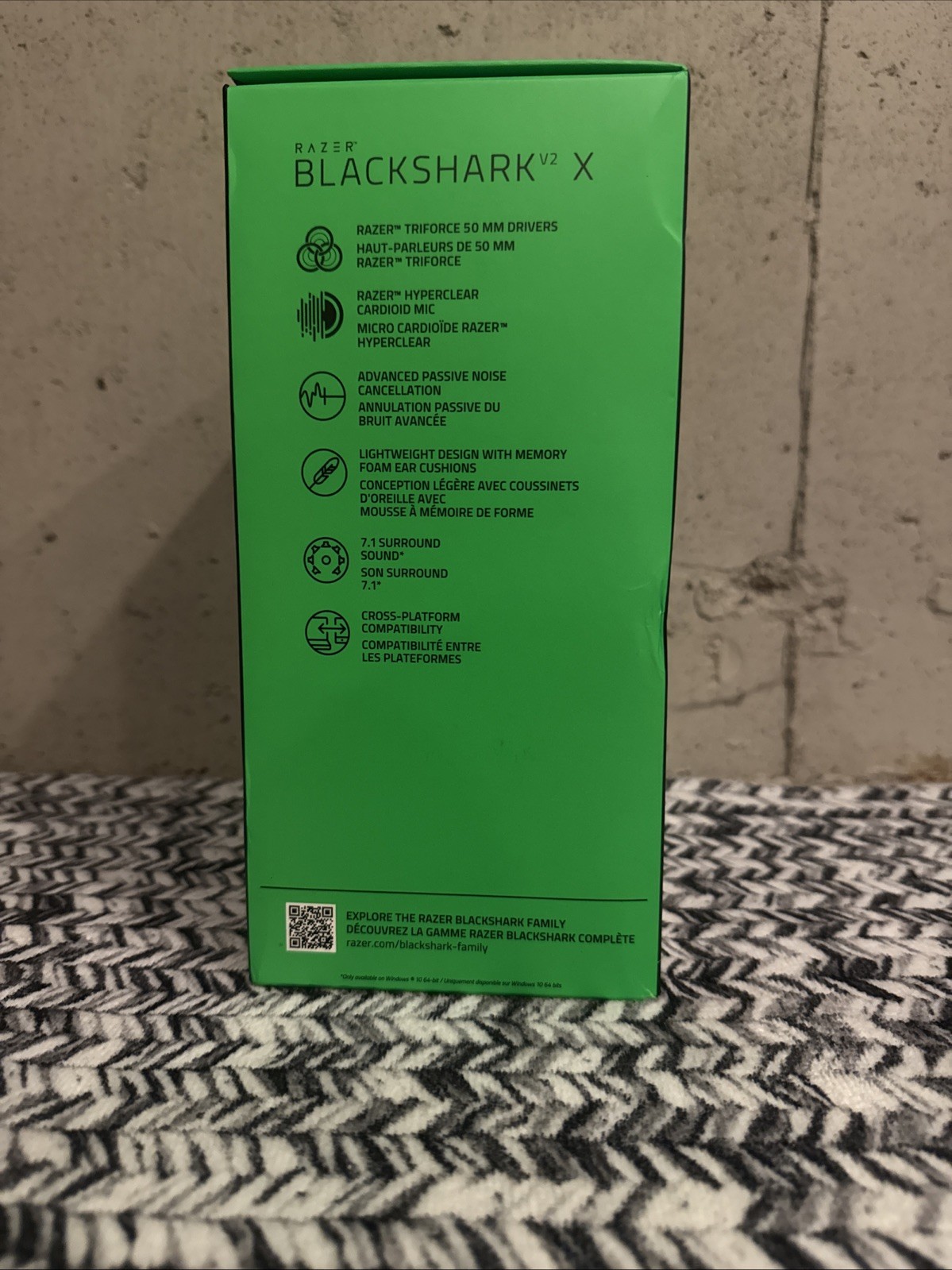 Razer Blackshark V2 X Black Over the Ear Gaming Headset