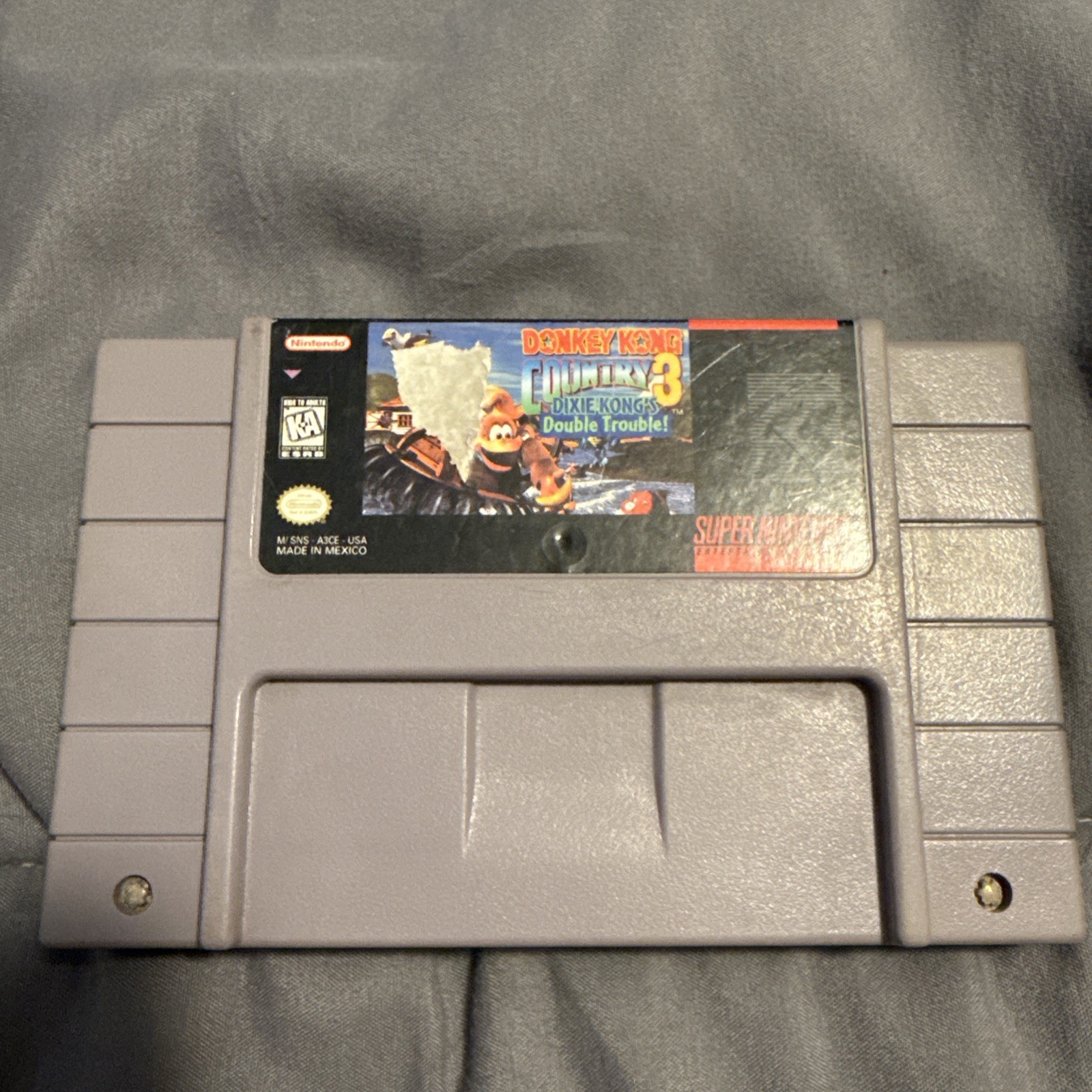 SNES Super Nintendo Donkey Kong Country 3 Cleaned & Tested