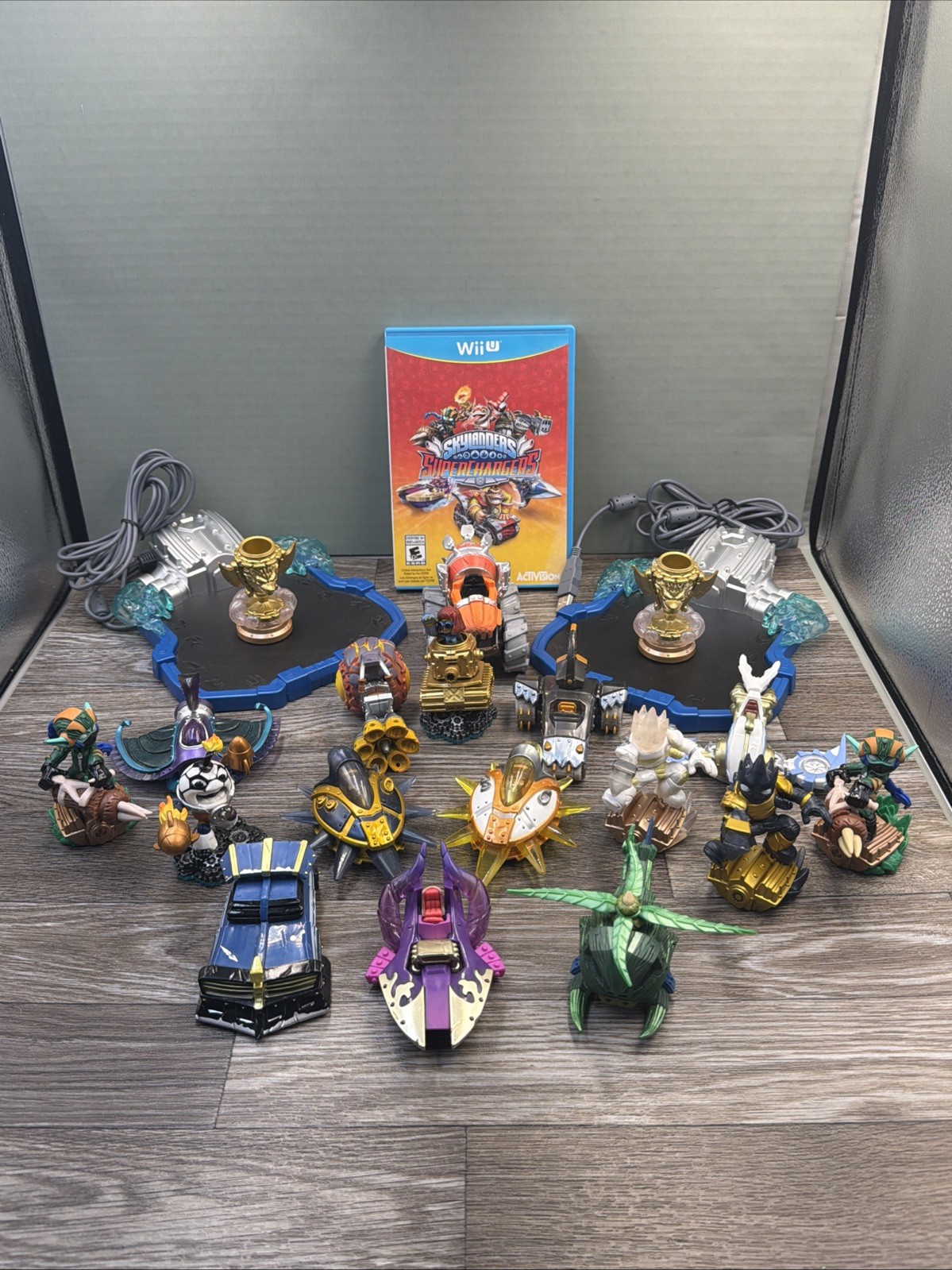 Huge Skylanders Lot! 16 Figures, 2 Portals, Superchargers Wii U Game-ACTIVISION