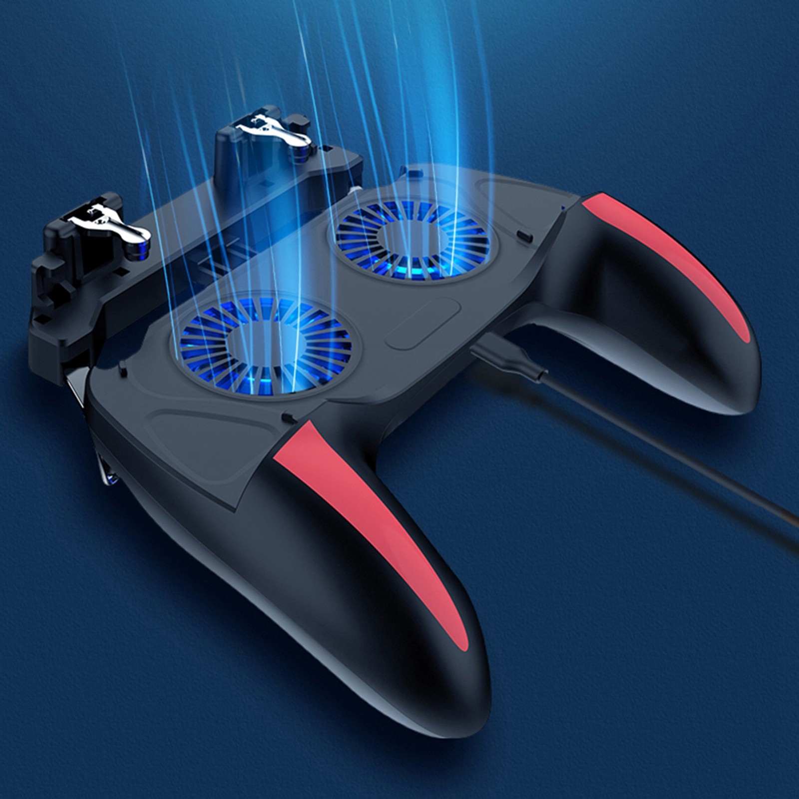 Dual Cooling Fans Mobile Phone Game Controller Gamepad With 5000mAh Battery ZAIK